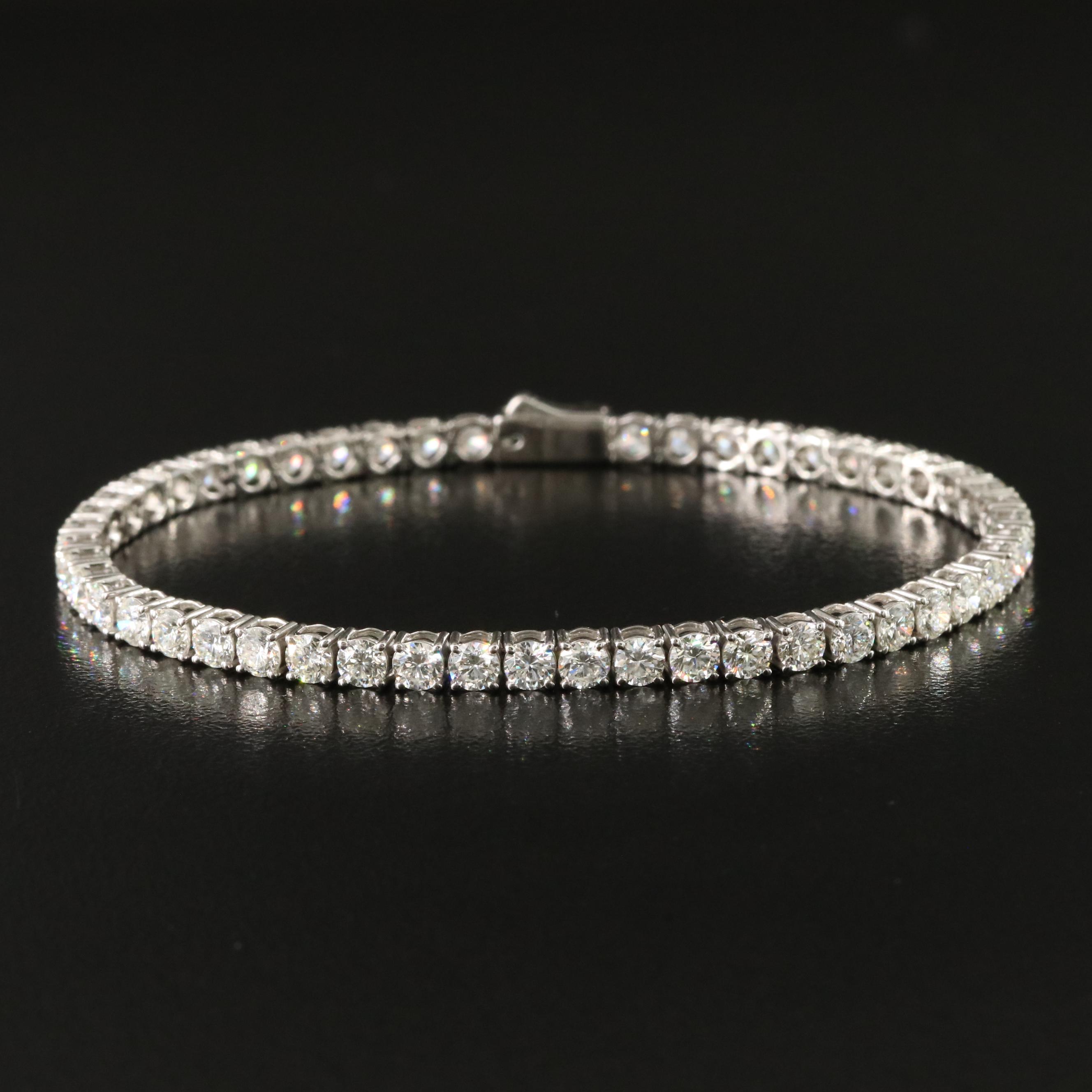 Platinum 6.18 CTW Diamond Line Bracelet