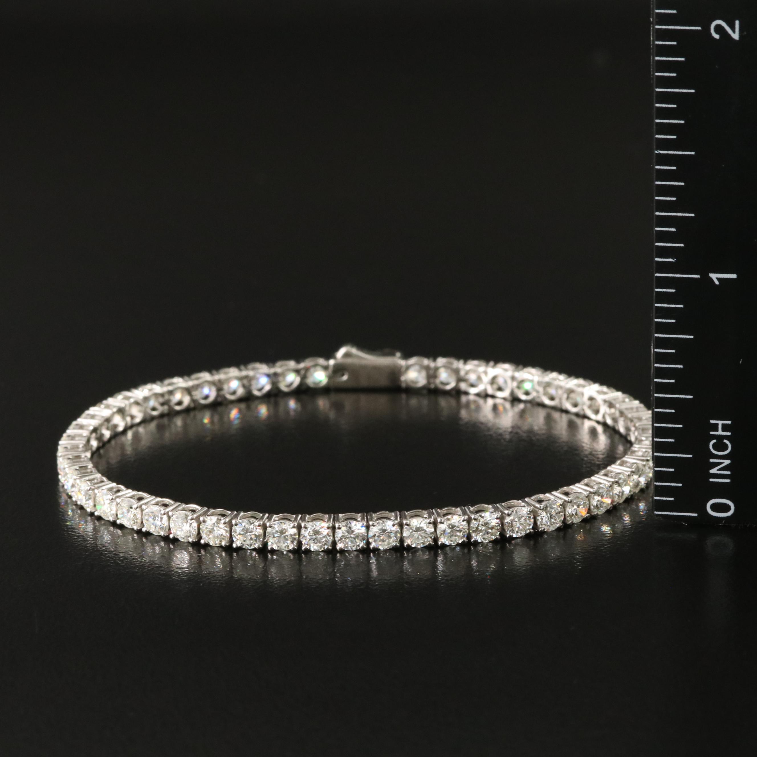 Platinum 6.18 CTW Diamond Line Bracelet