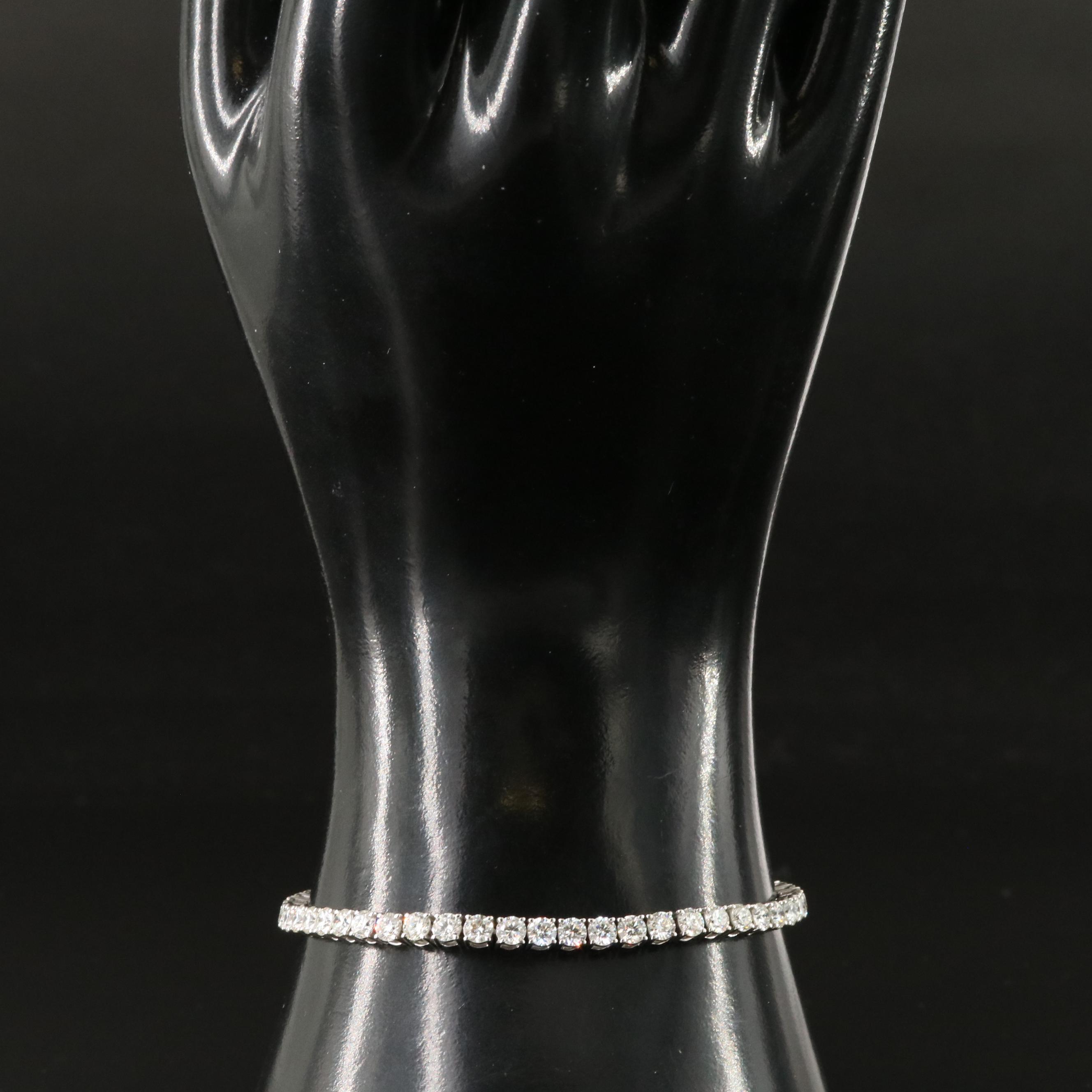 Platinum 6.18 CTW Diamond Line Bracelet