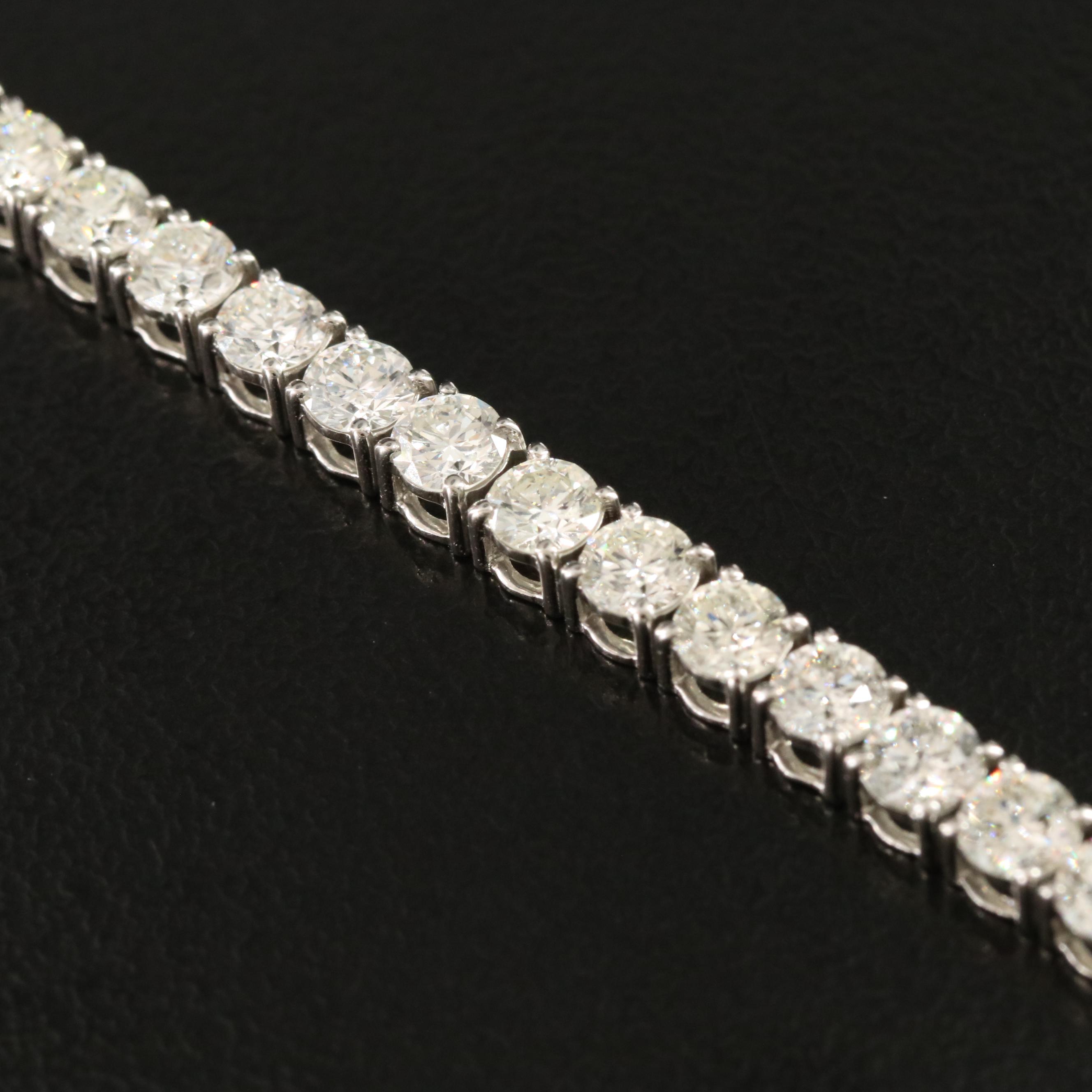 Platinum 6.18 CTW Diamond Line Bracelet