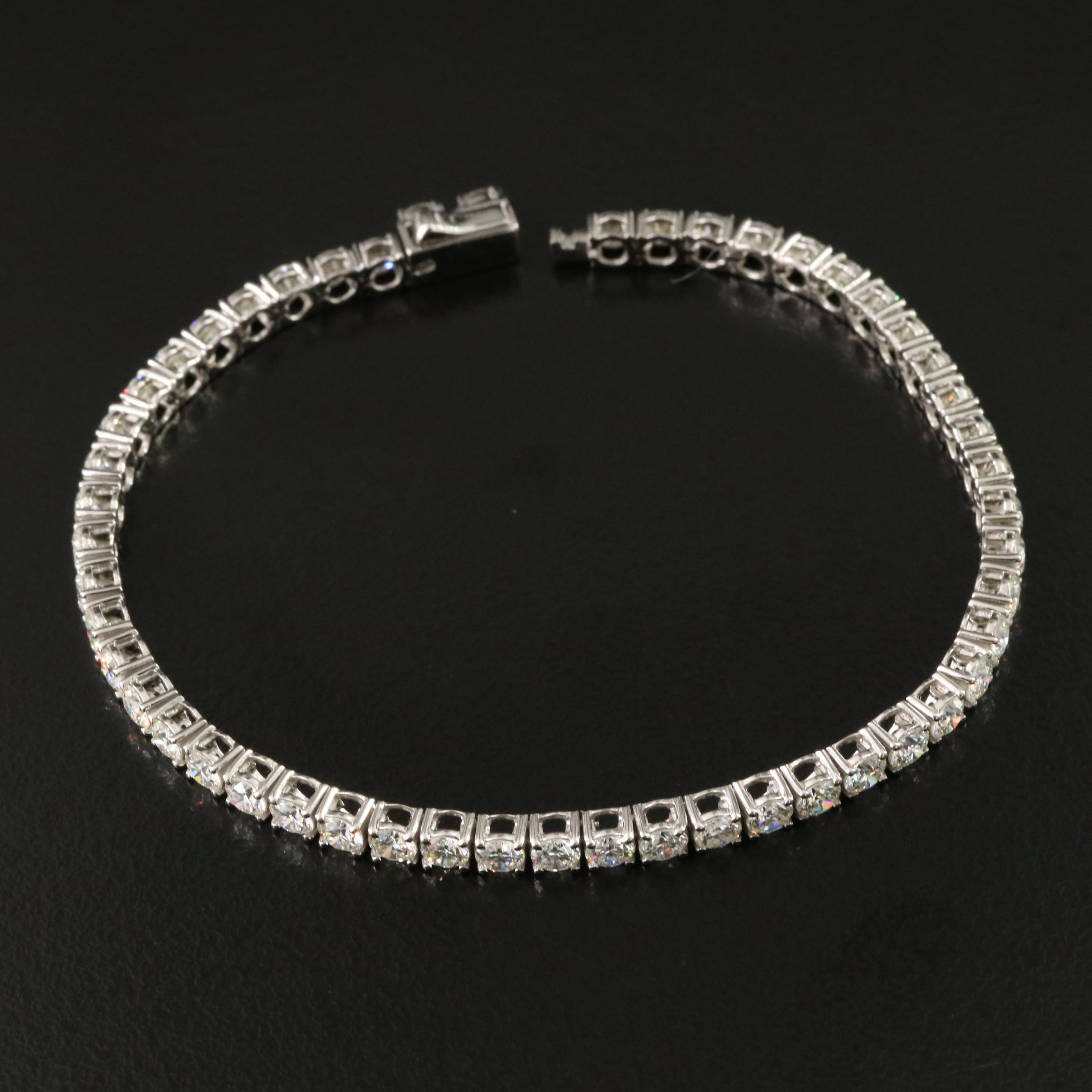 Platinum 6.18 CTW Diamond Line Bracelet