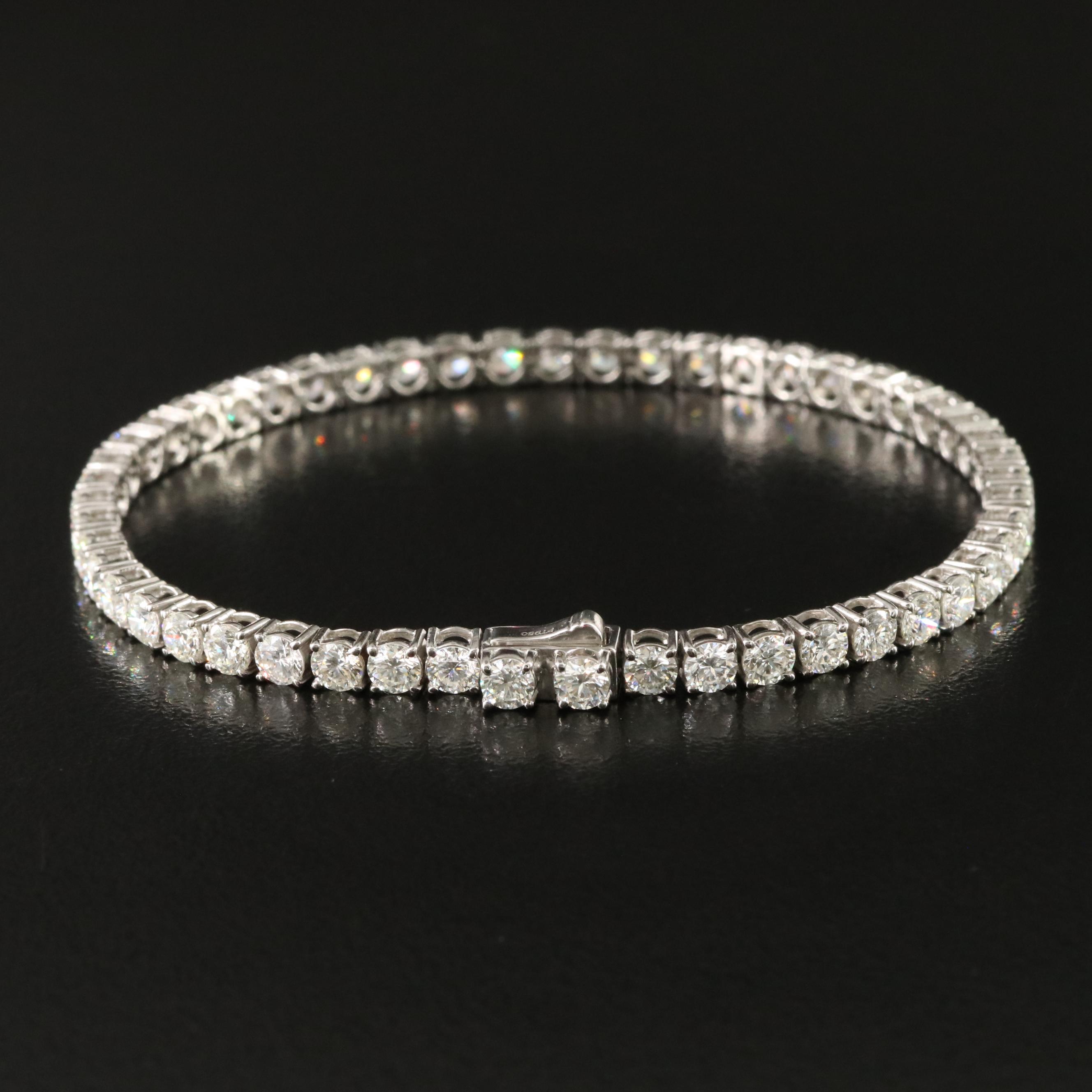 Platinum 6.18 CTW Diamond Line Bracelet