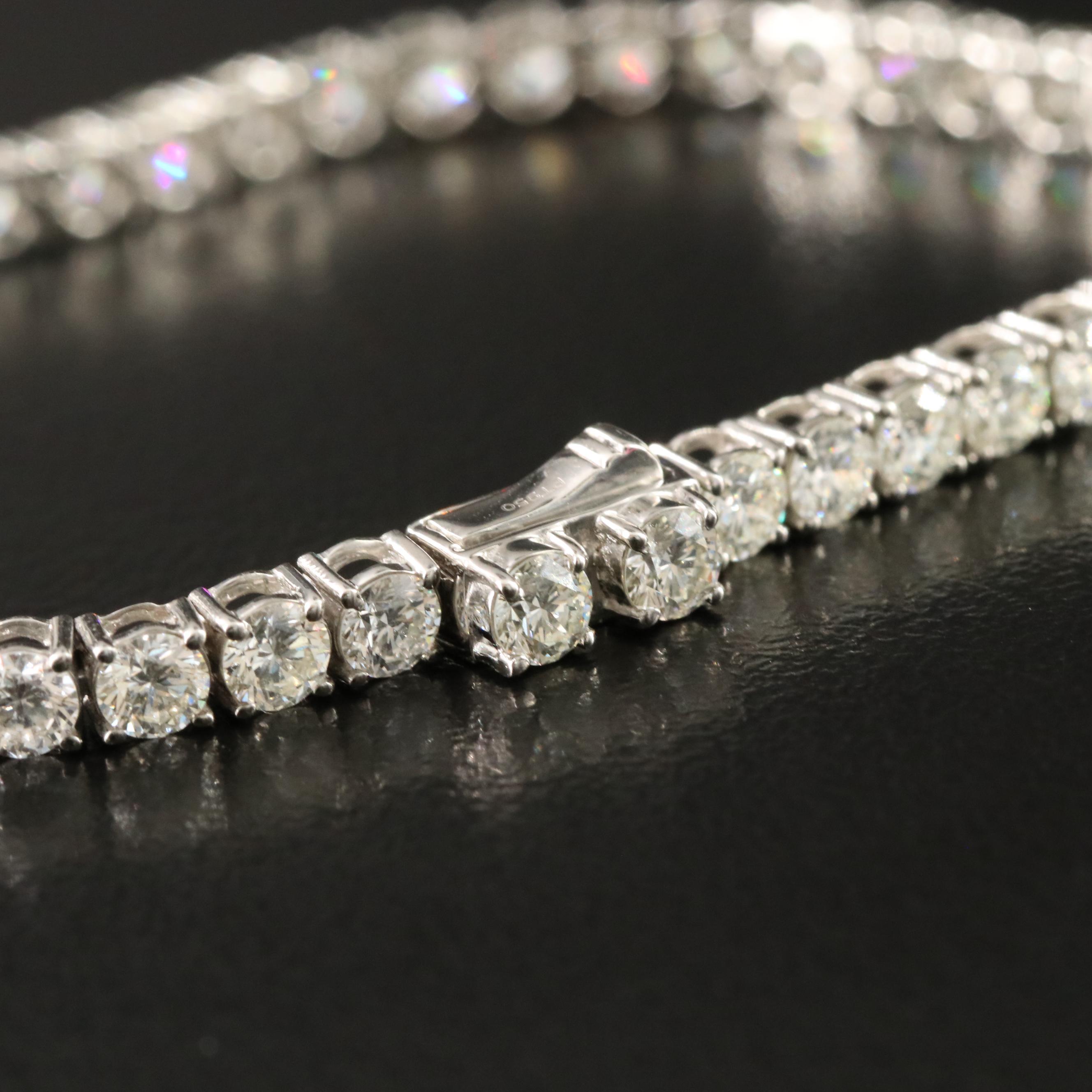 Platinum 6.18 CTW Diamond Line Bracelet