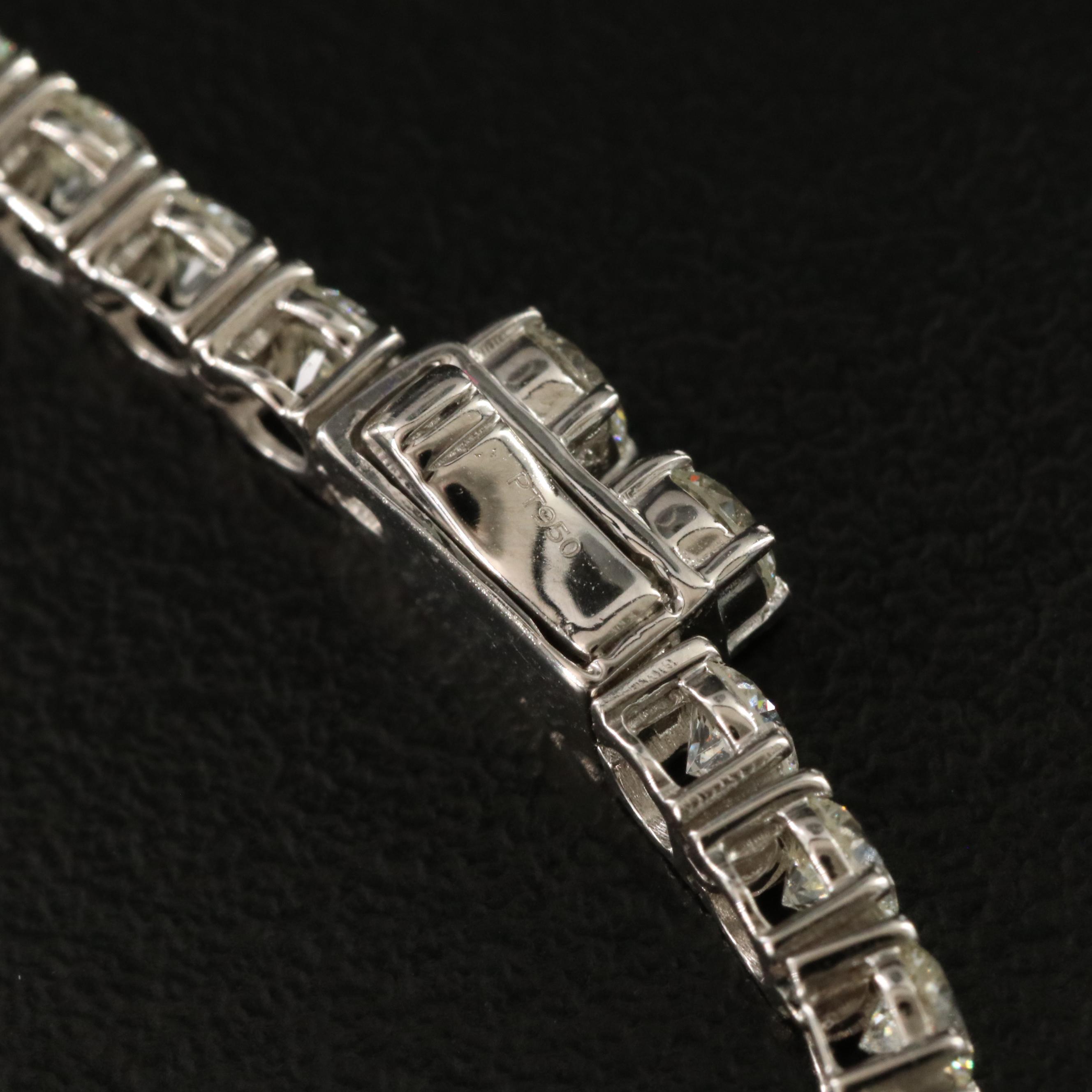 Platinum 6.18 CTW Diamond Line Bracelet