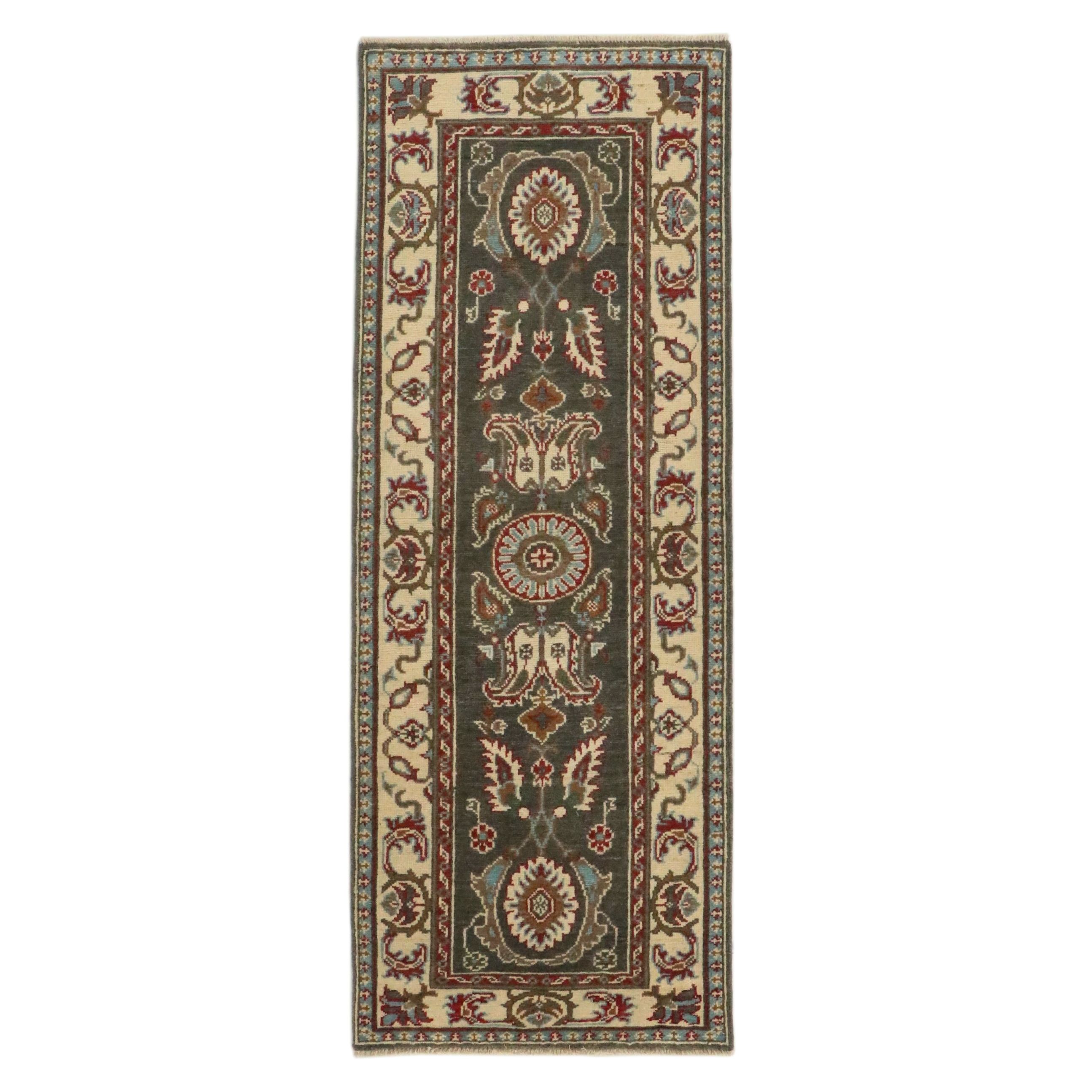 2'1 x 5'8 Hand-Knotted Indo-Persian Heriz Serapi Carpet Runner