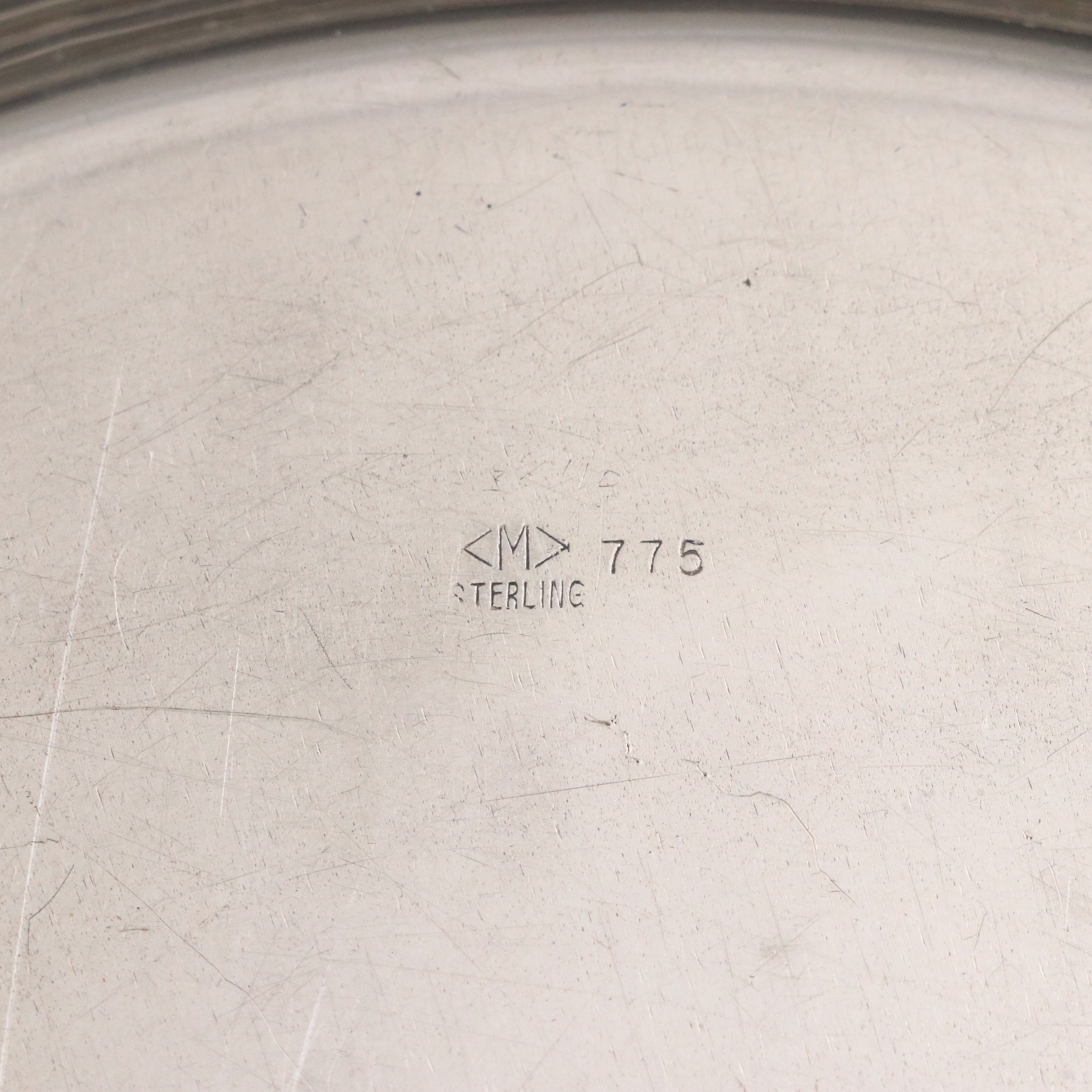 Rogers Reticulated Sterling Silver Pedestal Bowl with Mueck Sterling Bowl