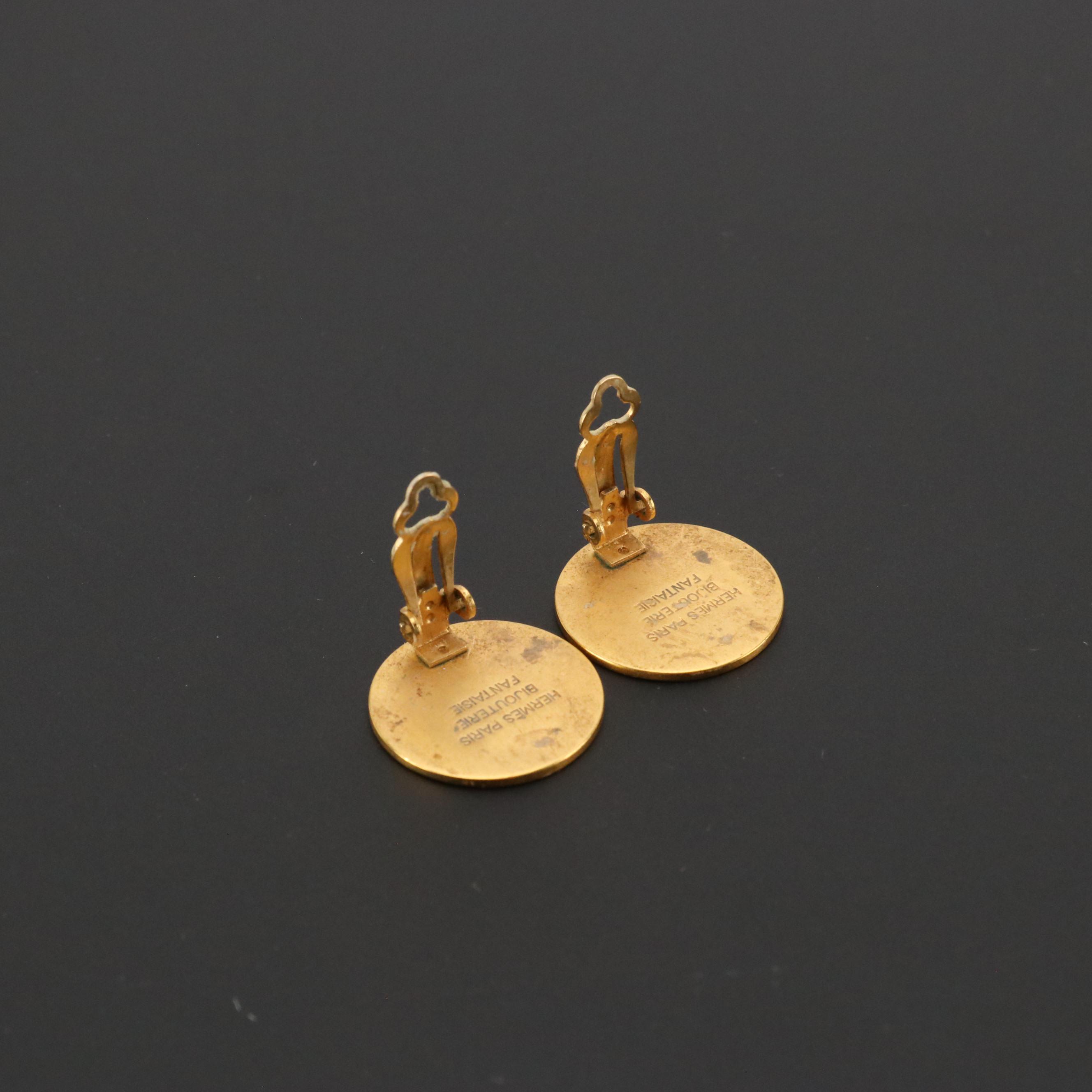 Hermès Clou de Selle Clip Earrings