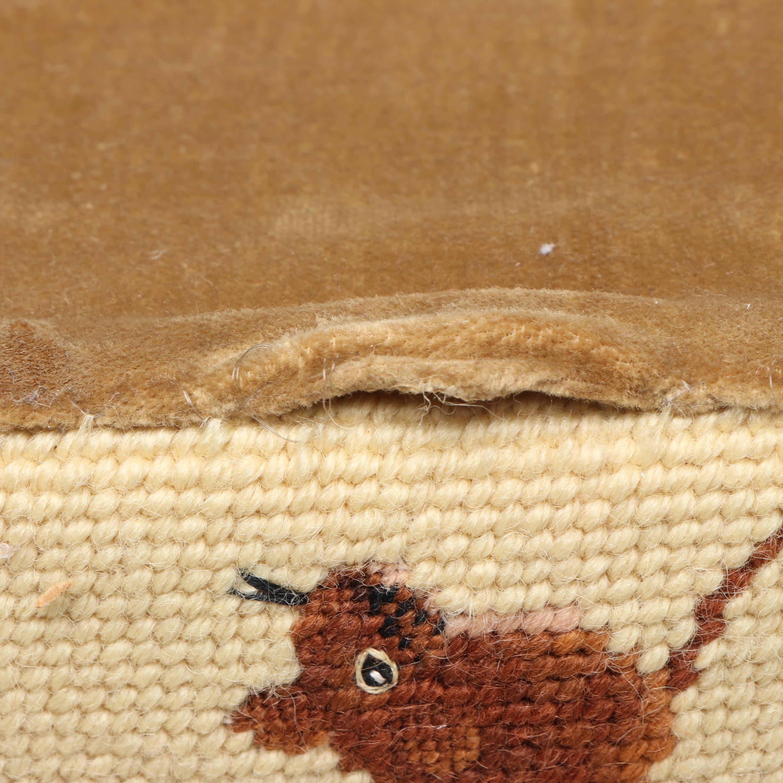 Needlepoint Mouse and Mushroom Doorstops, Mid to Late 20th Century