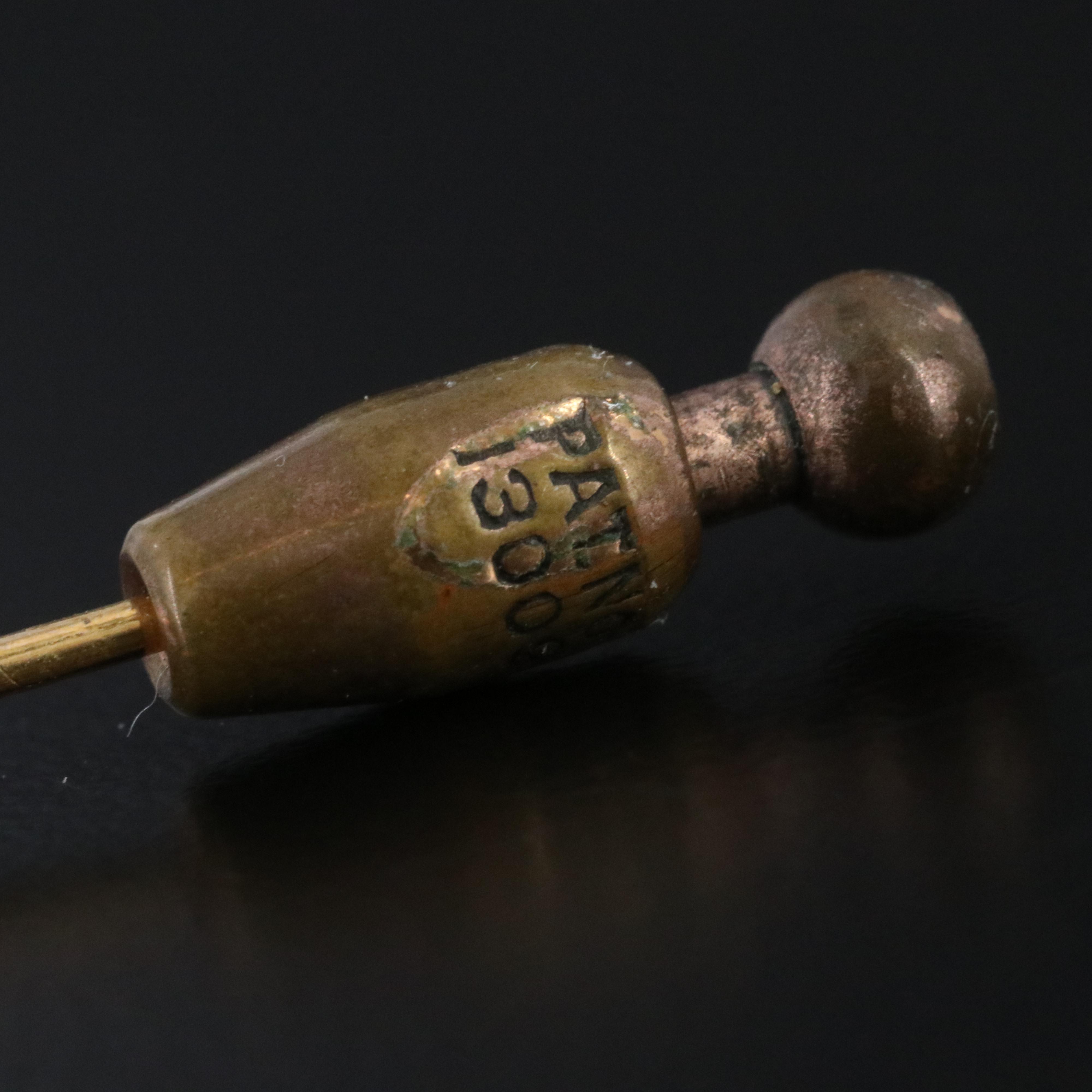 14K Pearl Stickpin and Circle Pin