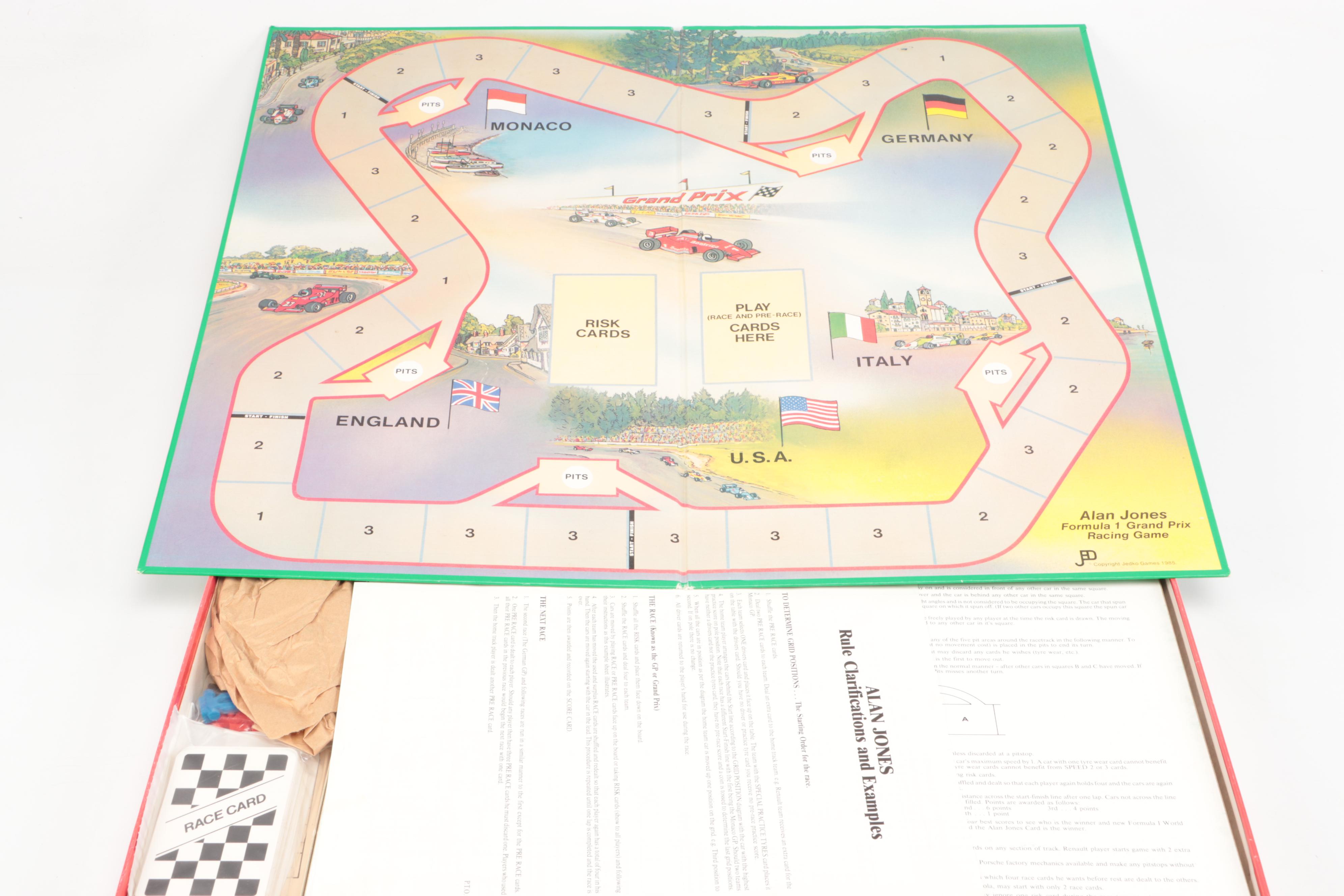 Mario Andretti Signed Racing Rage with Other Sports Themed Board Games