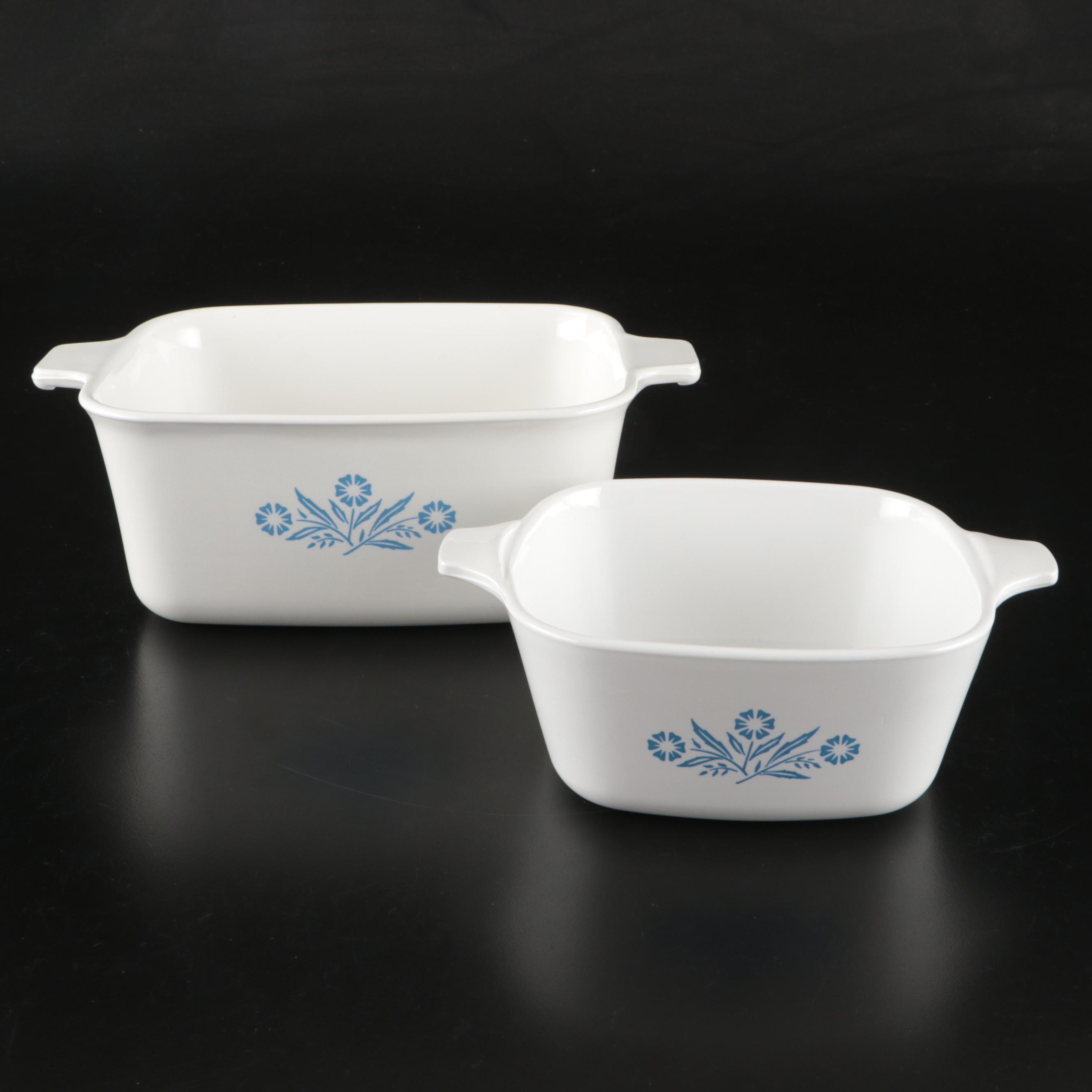 Corning Ware "Cornflower Blue" with Other Bakeware and Tumblers