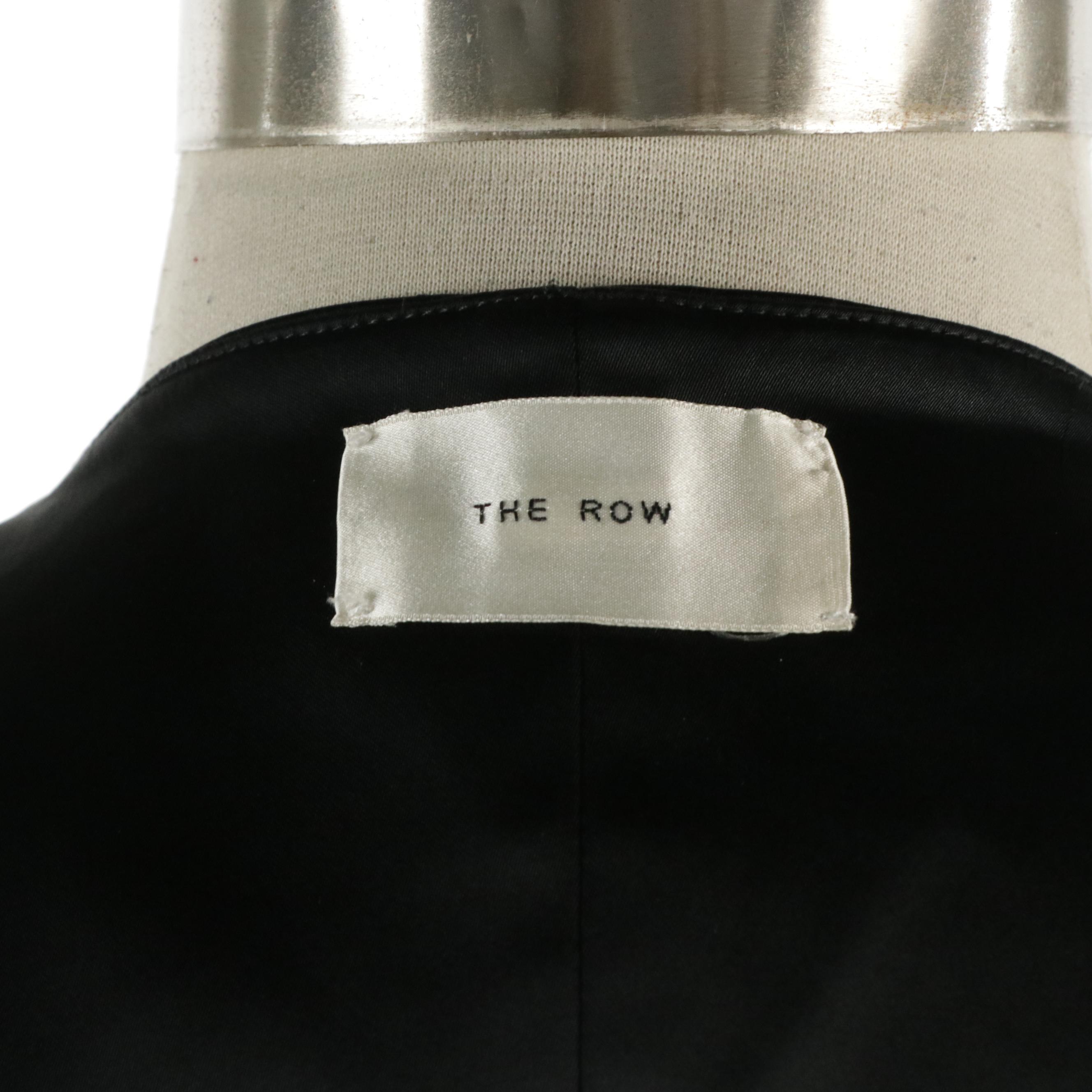 The Row Sleeveless Blazer Dress in Black Acetate Stretch Blend