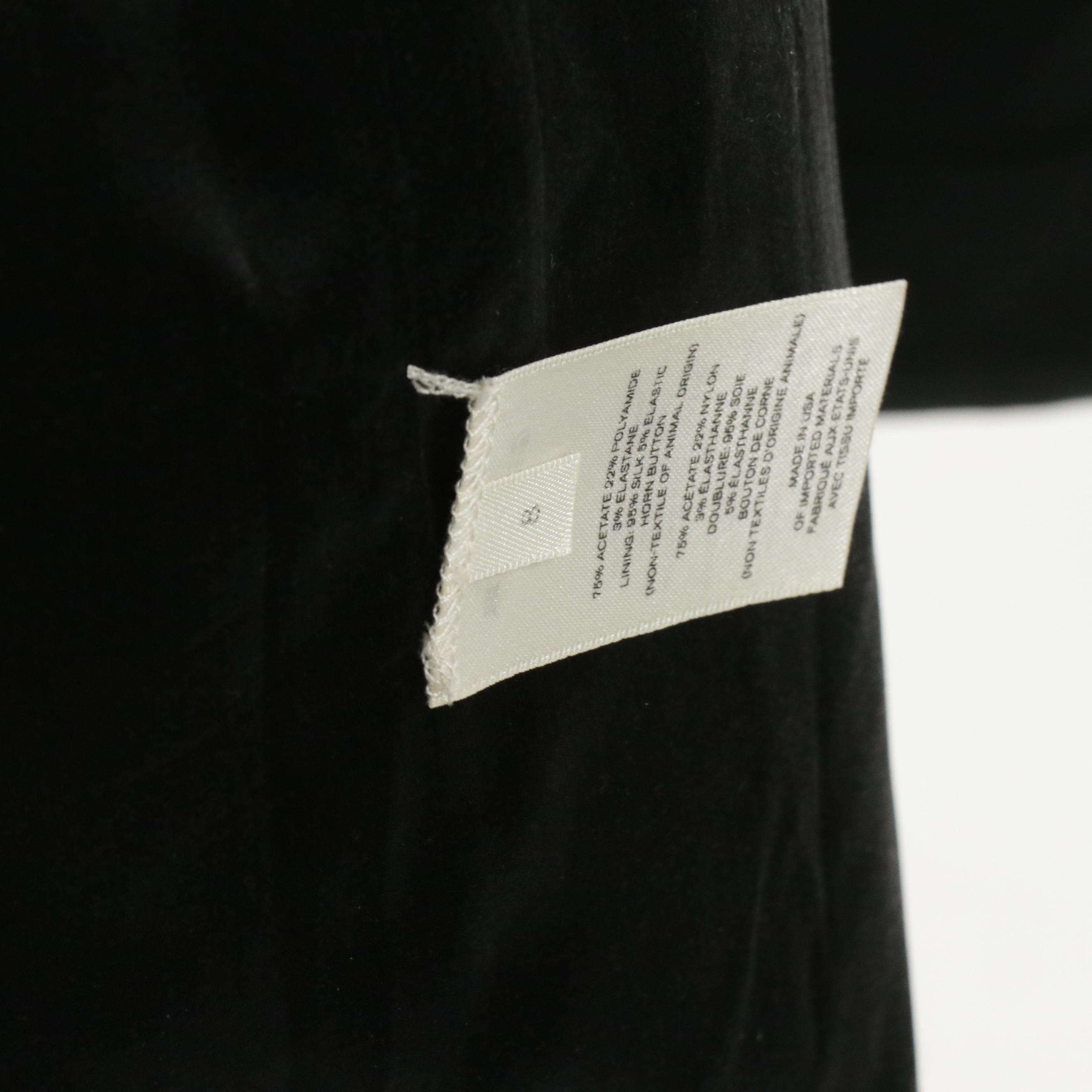 The Row Sleeveless Blazer Dress in Black Acetate Stretch Blend