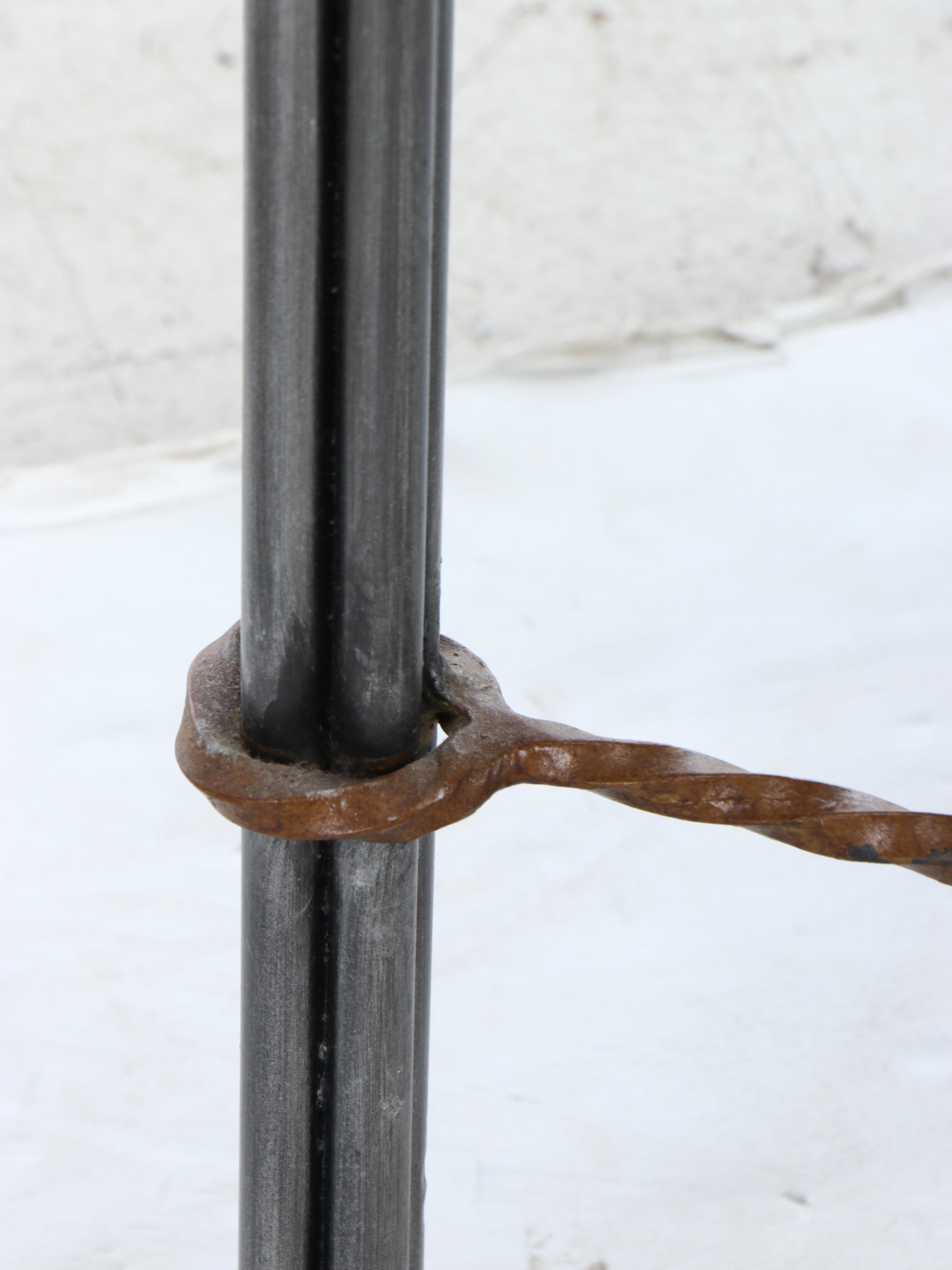 Maitland-Smith Neoclassical Style Tessellated Marble and Iron Accent Table