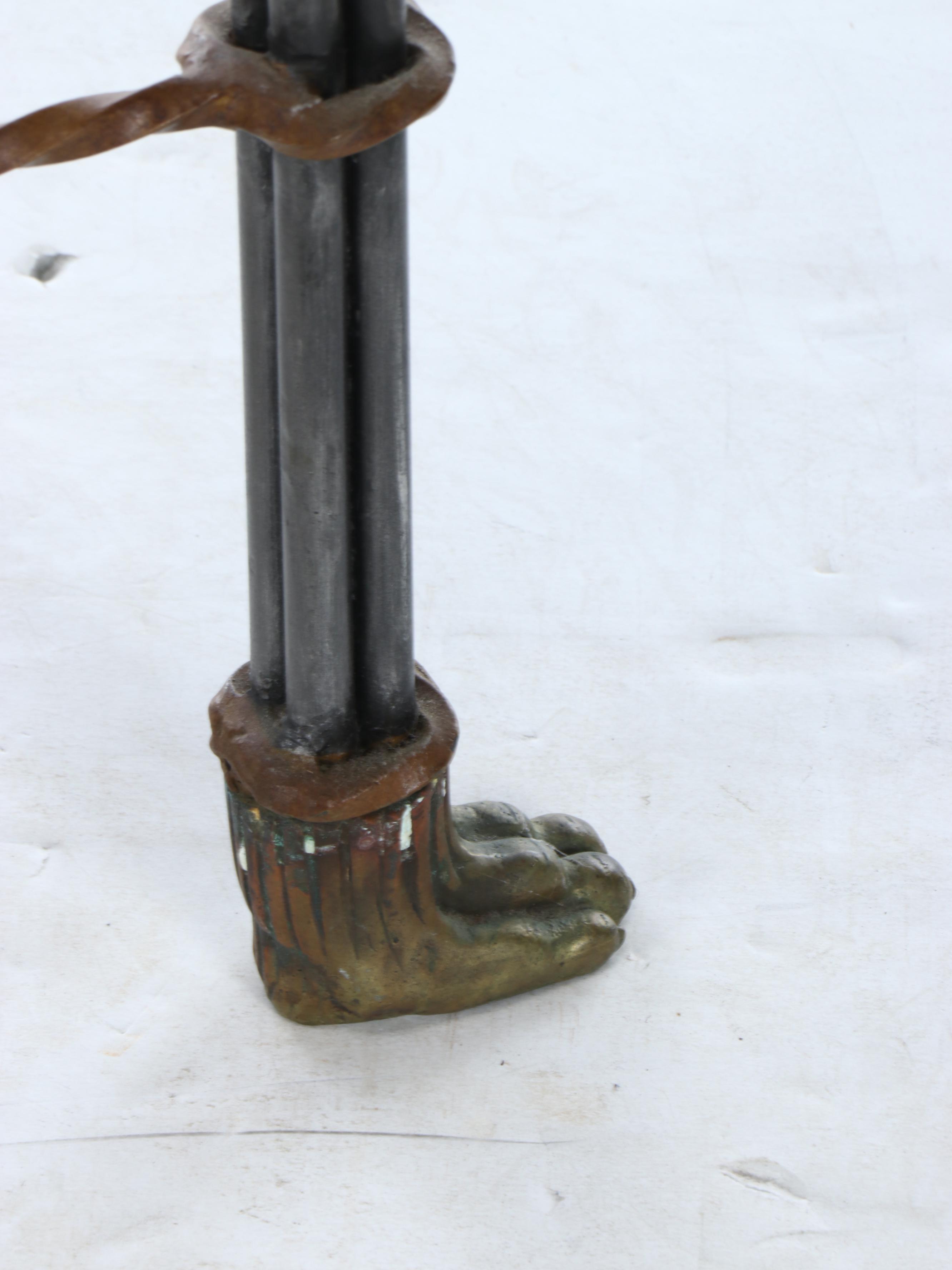 Maitland-Smith Neoclassical Style Tessellated Marble and Iron Accent Table