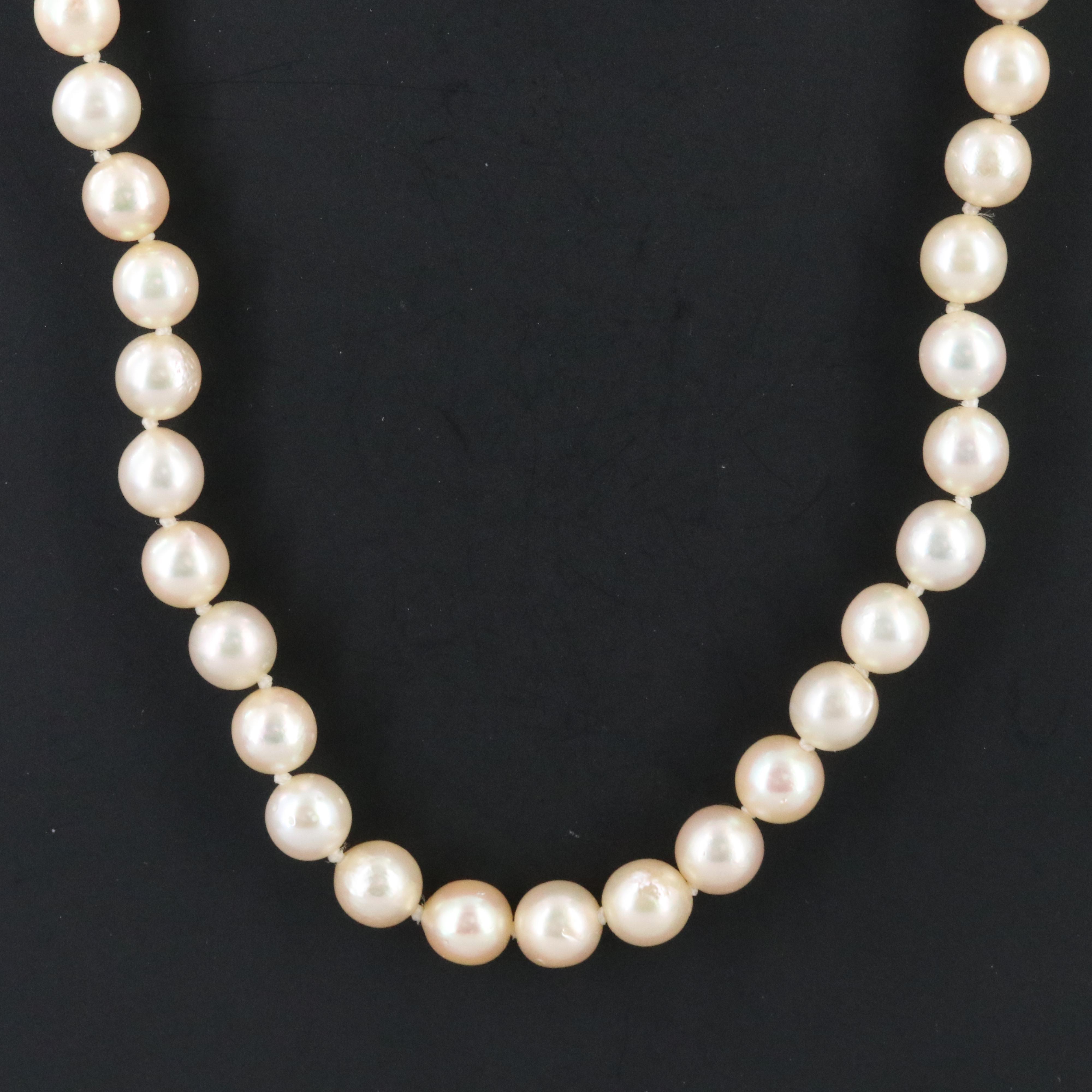 Pearl Necklace with 14K Clasp