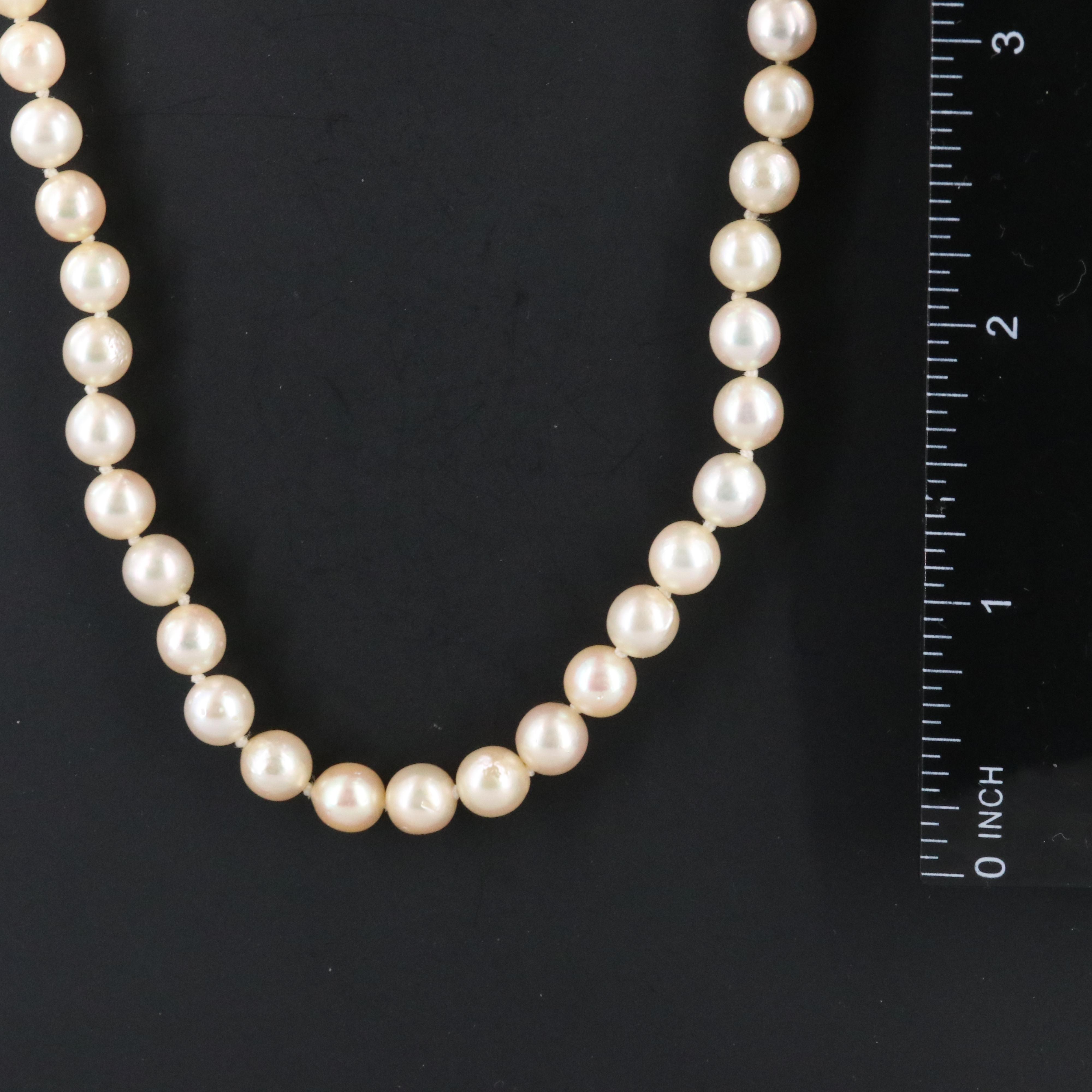 Pearl Necklace with 14K Clasp