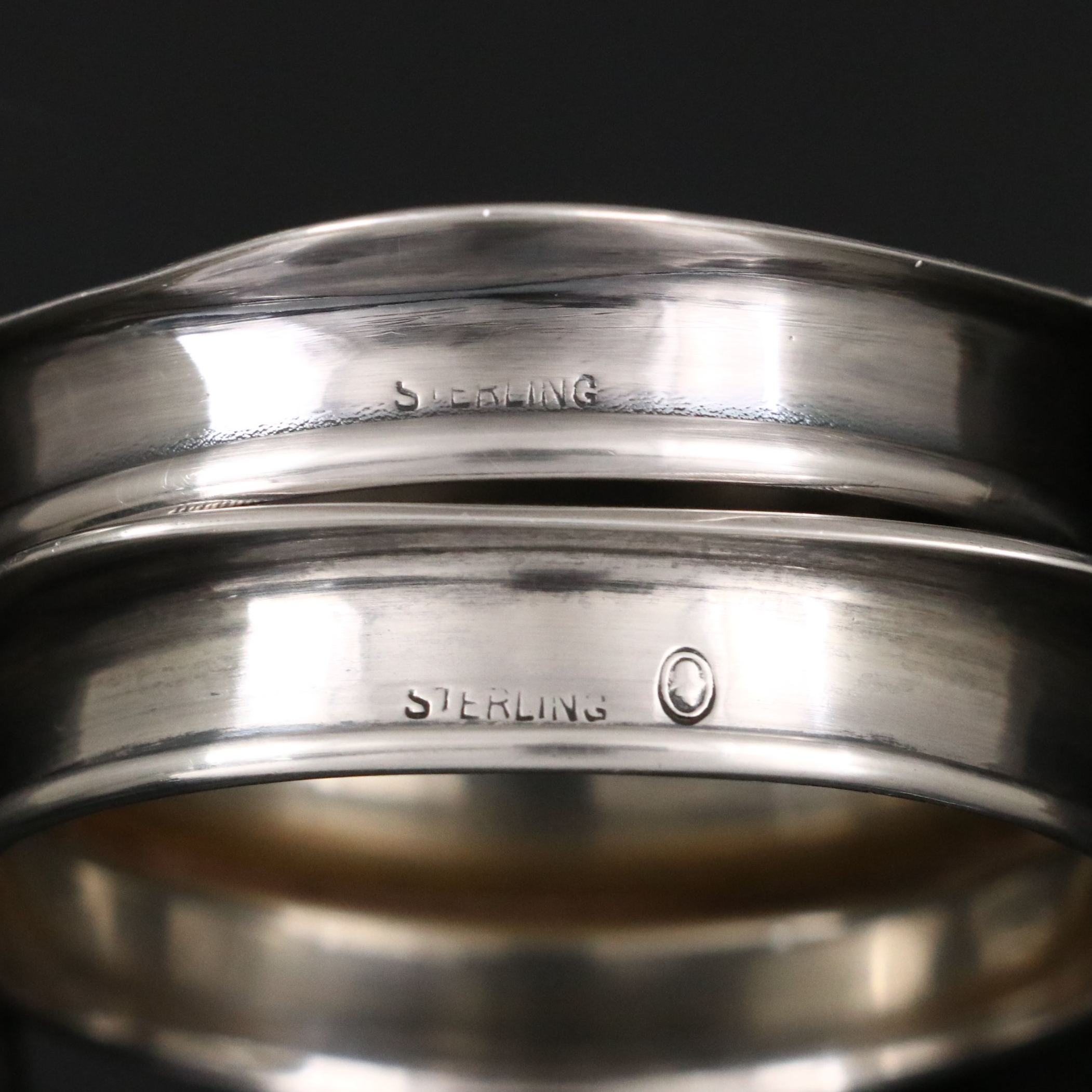 American Art Deco Sterling Silver and Glass Vanity Set