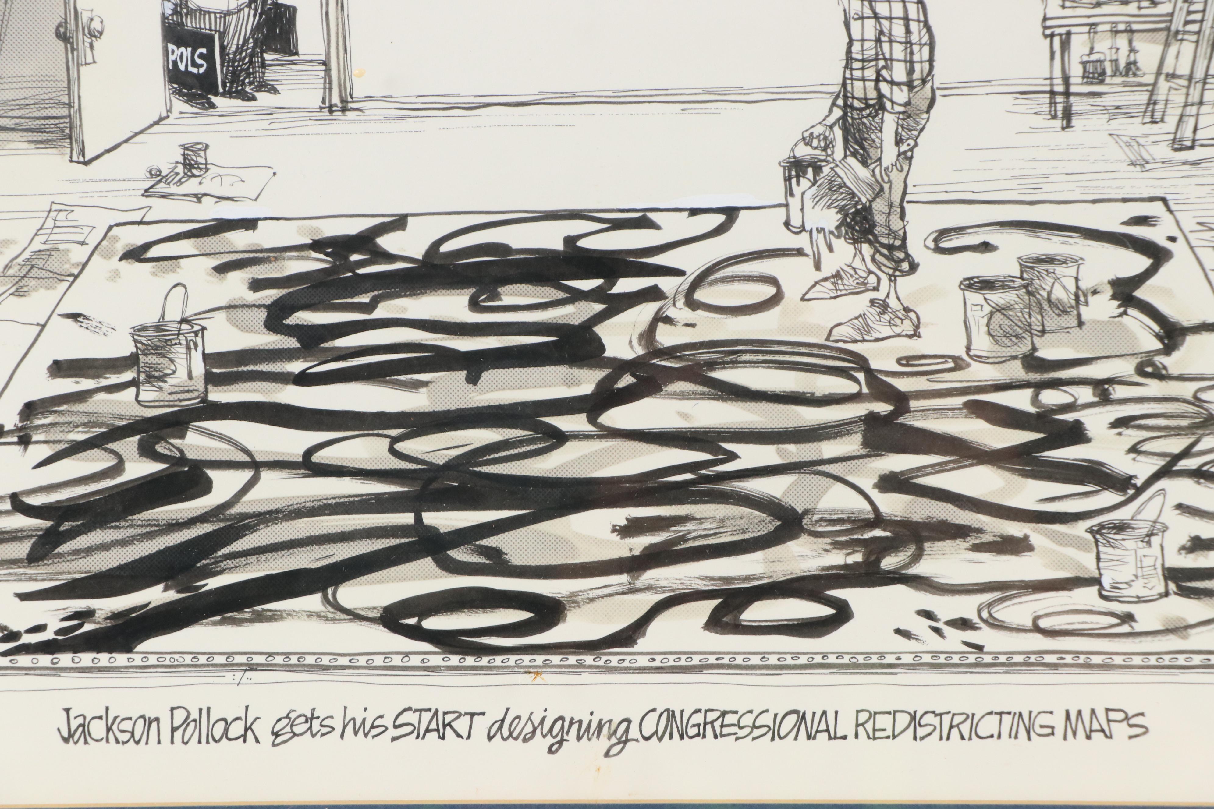 Jim Borgman Cincinnati Enquirer Ink Illustration, 1991