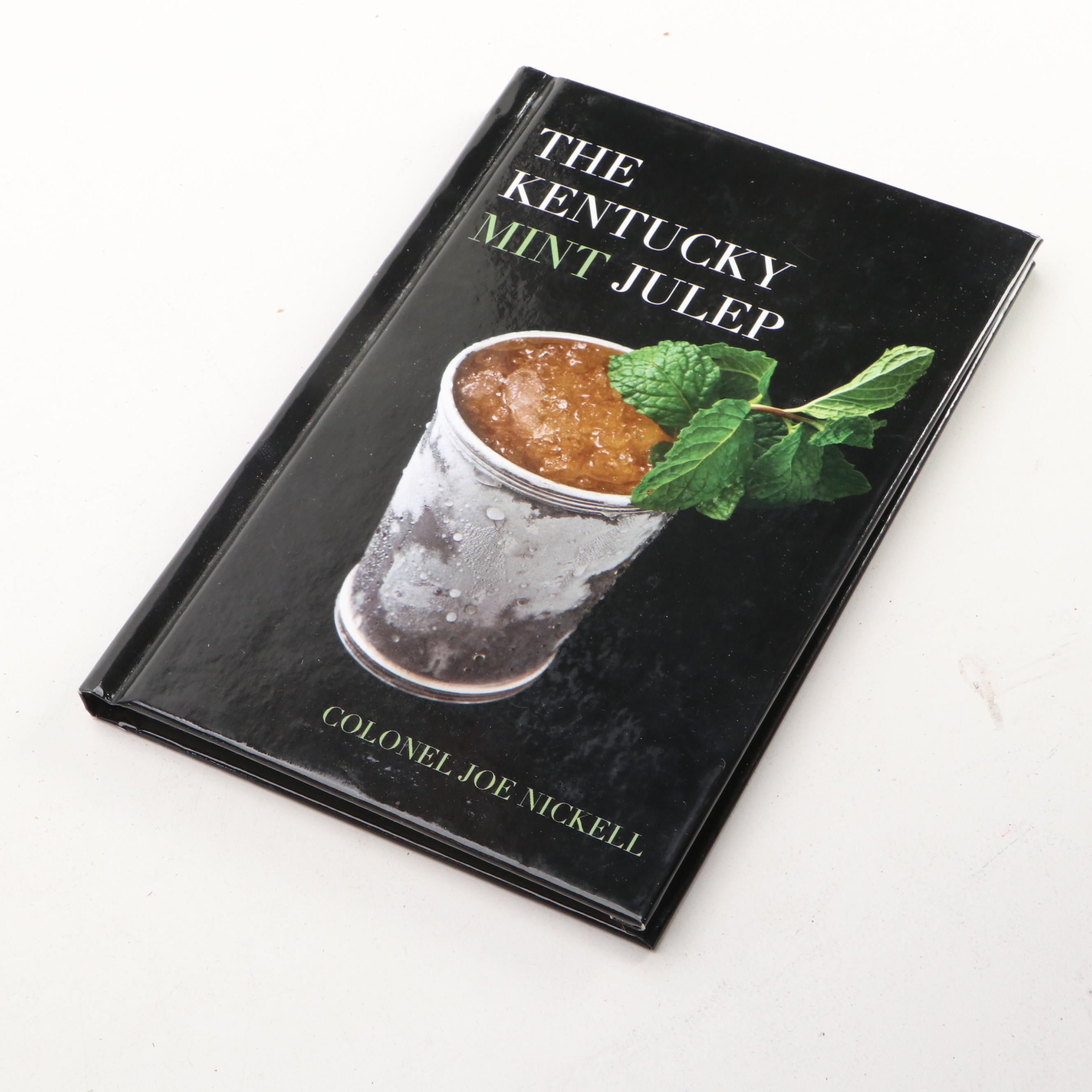 "The Kentucky Mint Julep" Book with Julep Cups and Copper Beverage Tub