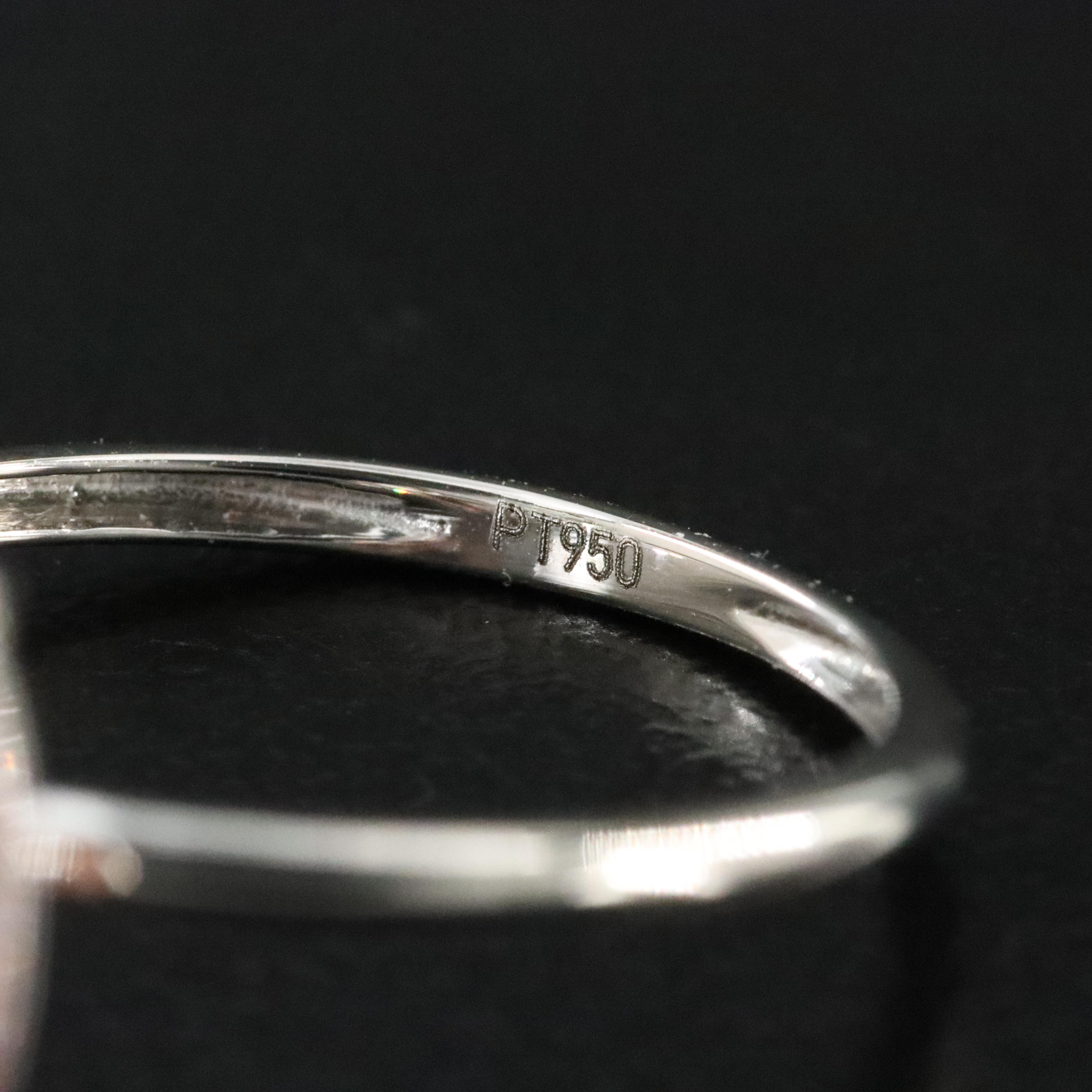 Platinum 4.07 CT Lab Grown Fancy Pink Diamond Solitaire Ring with IGI Report