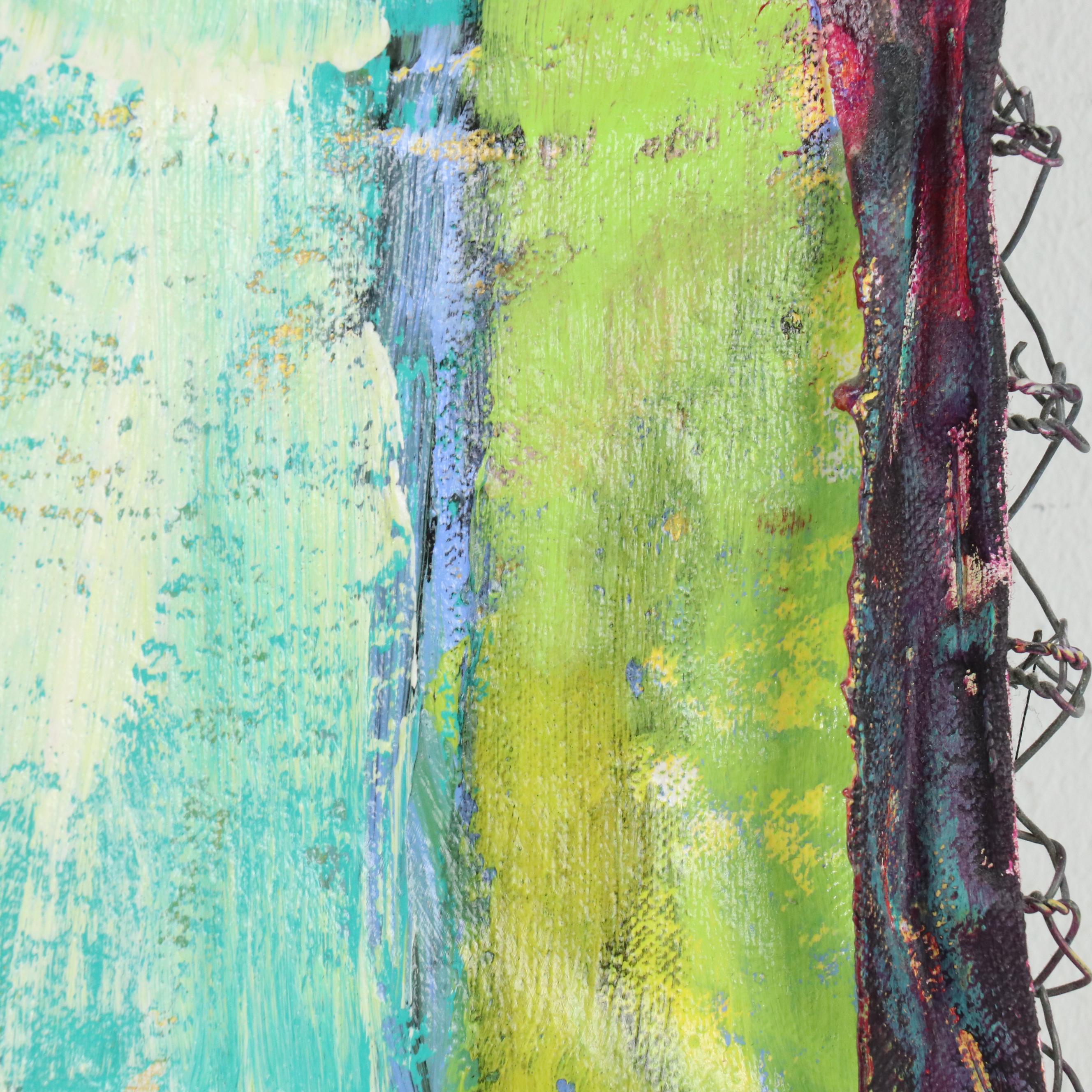 Burden Abstract Figural Mixed Media Painting