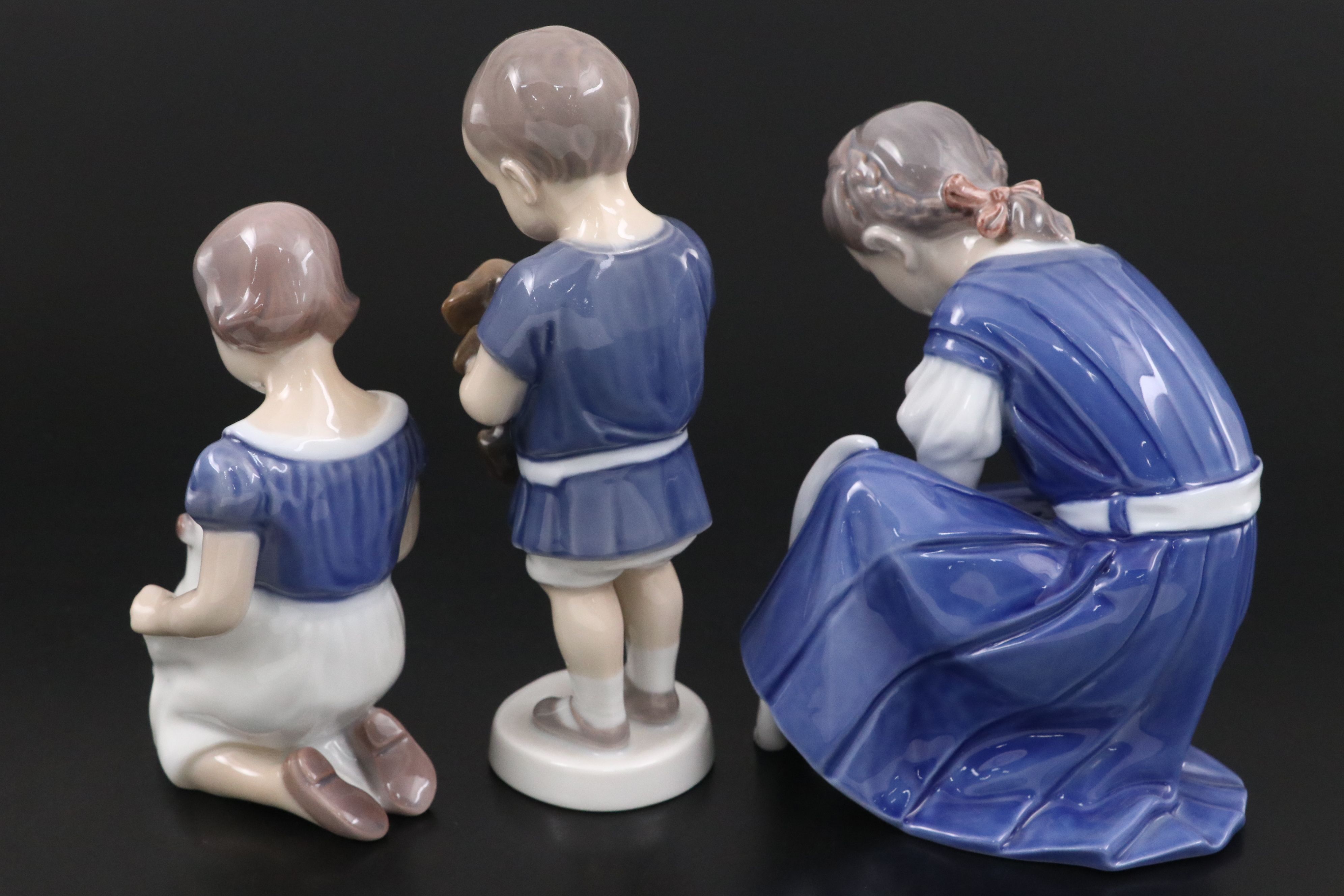 Bing & Grøndahl Porcelain Figurines of Children and Their Pets