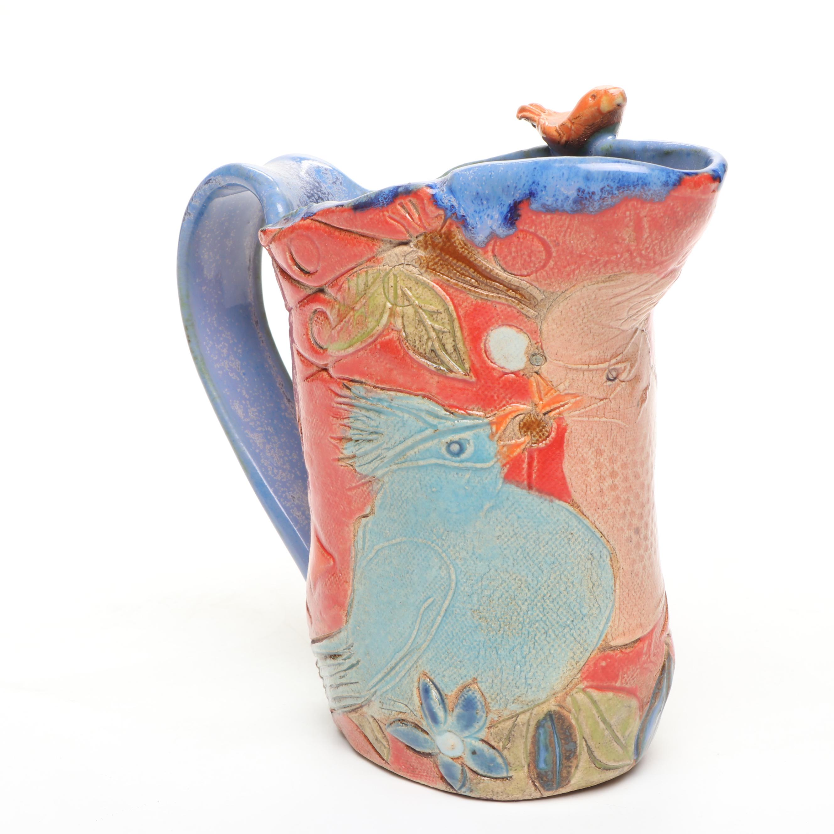 Melody T. Brock-Freeman and Dottie Draco Ceramic Figurines with Pitcher