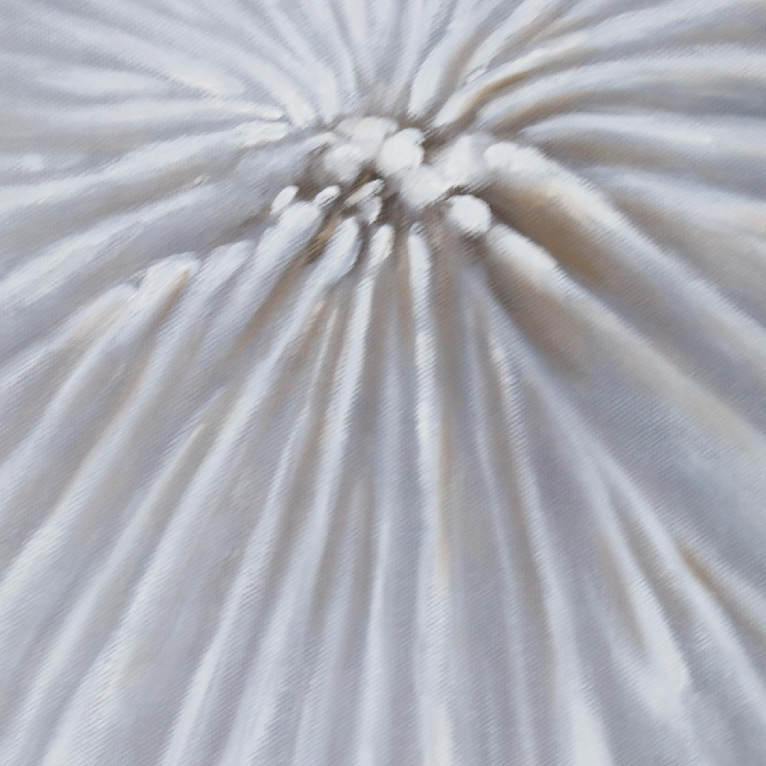 Frontgate Grayscale Abstract Mushroom Coral Acrylic Painting