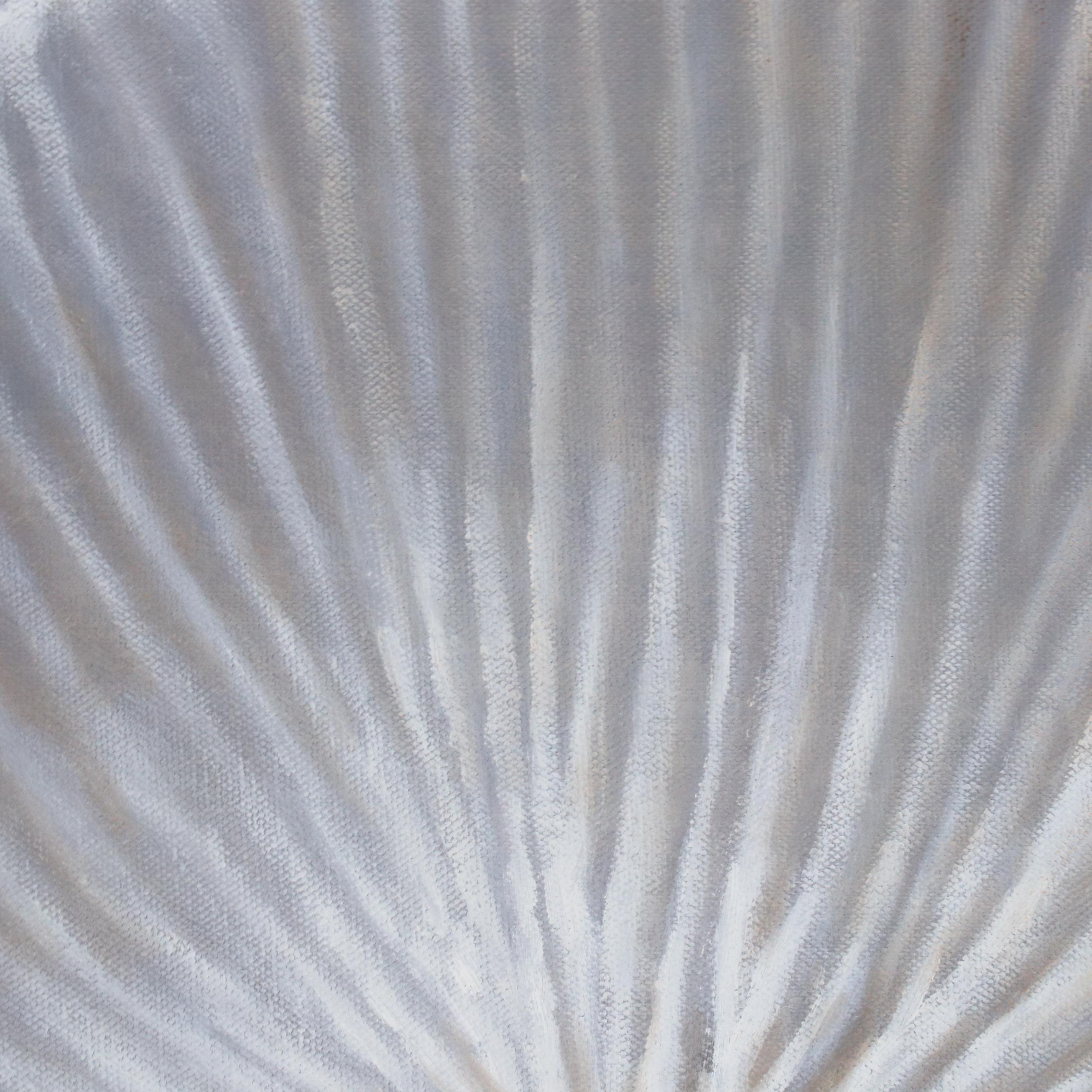 Frontgate Grayscale Abstract Mushroom Coral Acrylic Painting