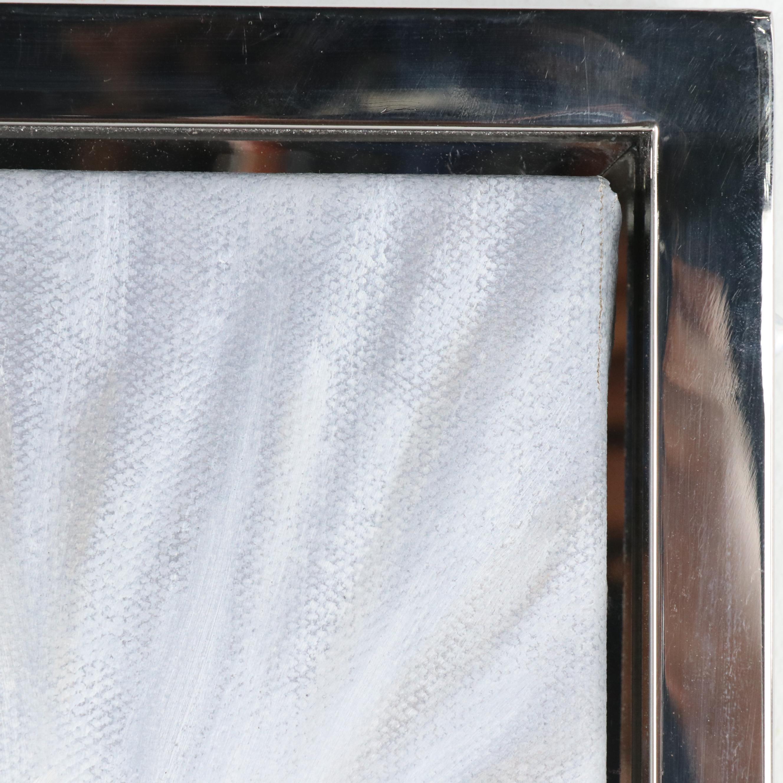 Frontgate Grayscale Abstract Mushroom Coral Acrylic Painting