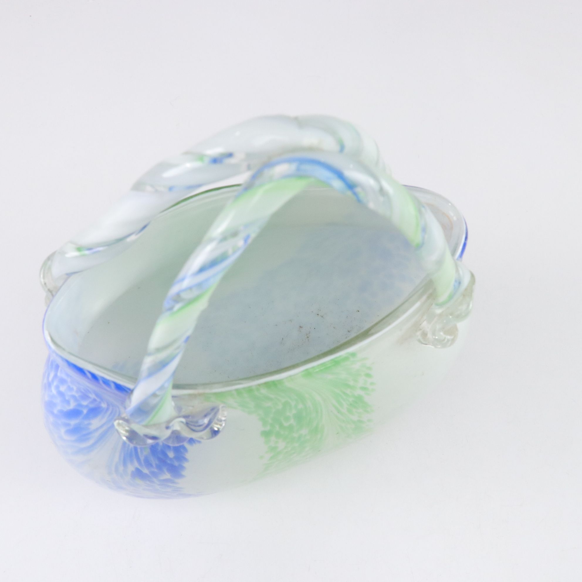 Three Blown Cased Glass Handbags