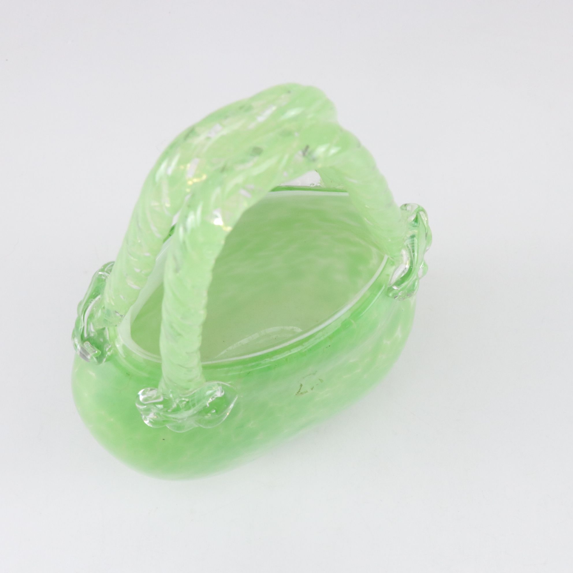 Three Blown Cased Glass Handbags