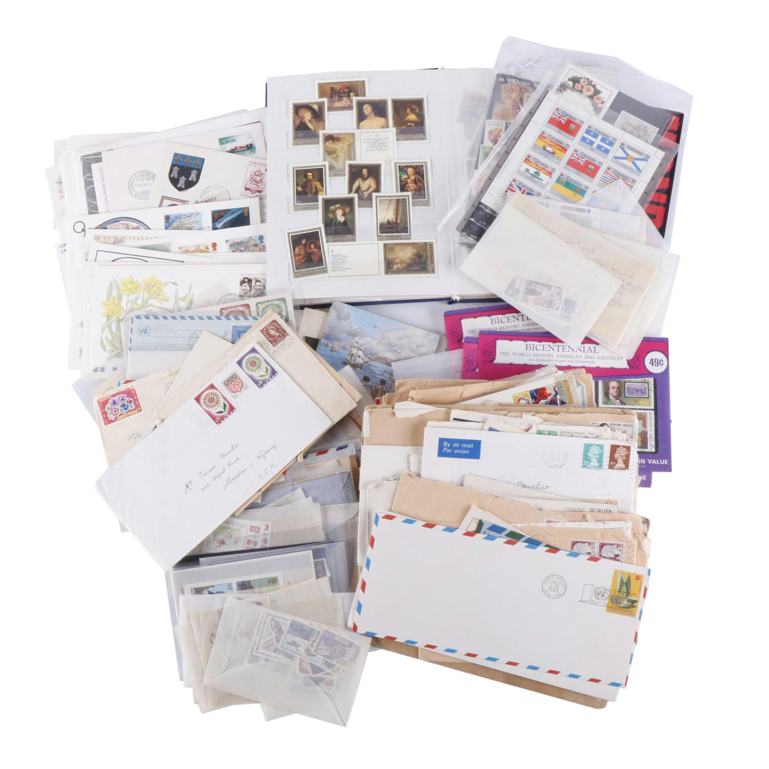 Contemporary World Postage Stamps, World Covers, and More