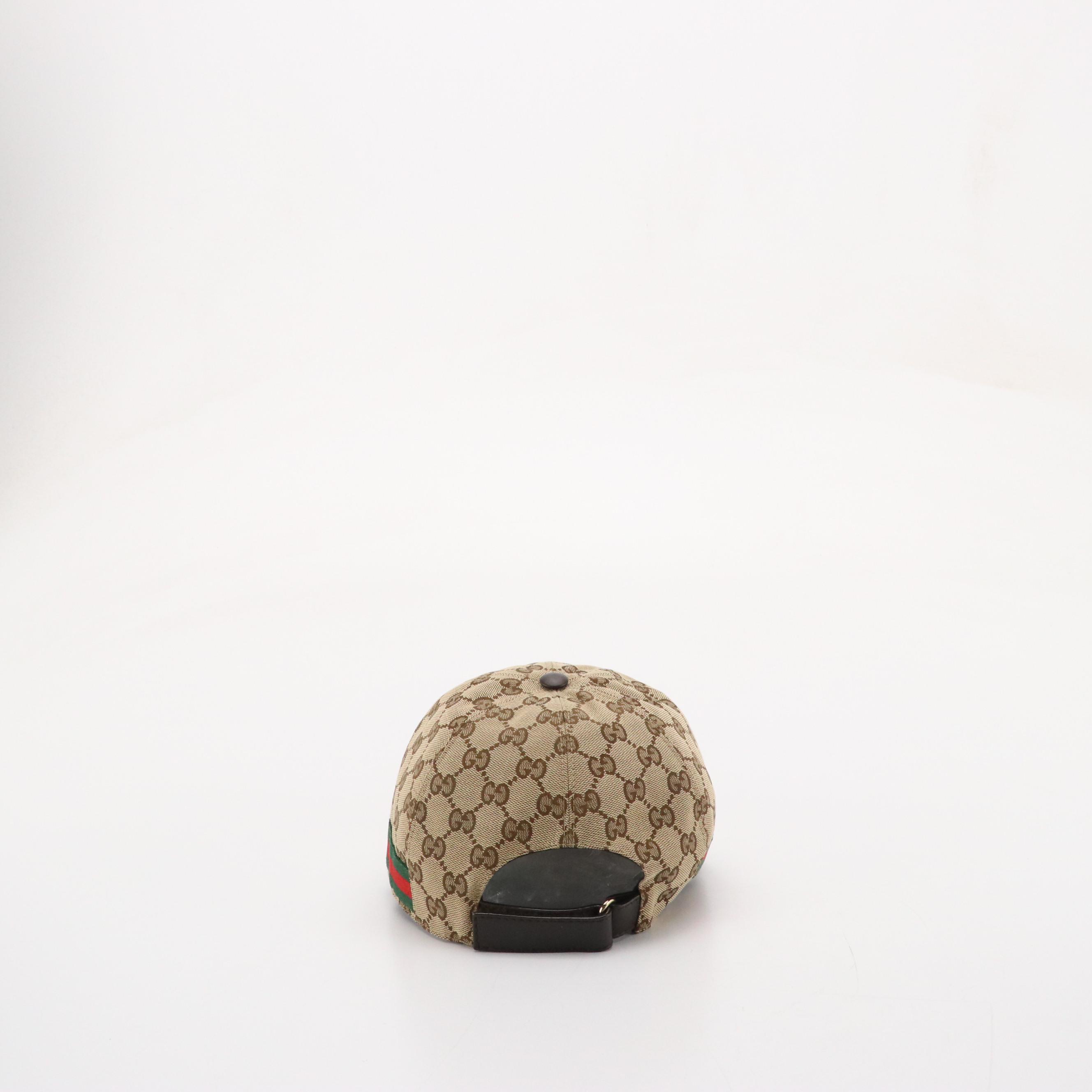 Gucci Web Striped GG Canvas Baseball Cap in Box