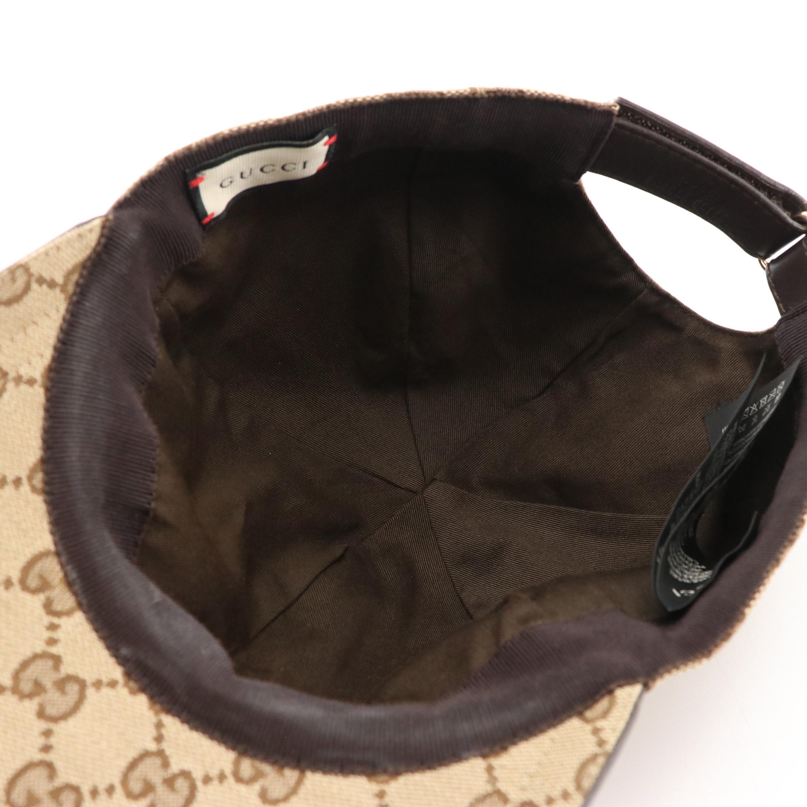 Gucci Web Striped GG Canvas Baseball Cap in Box