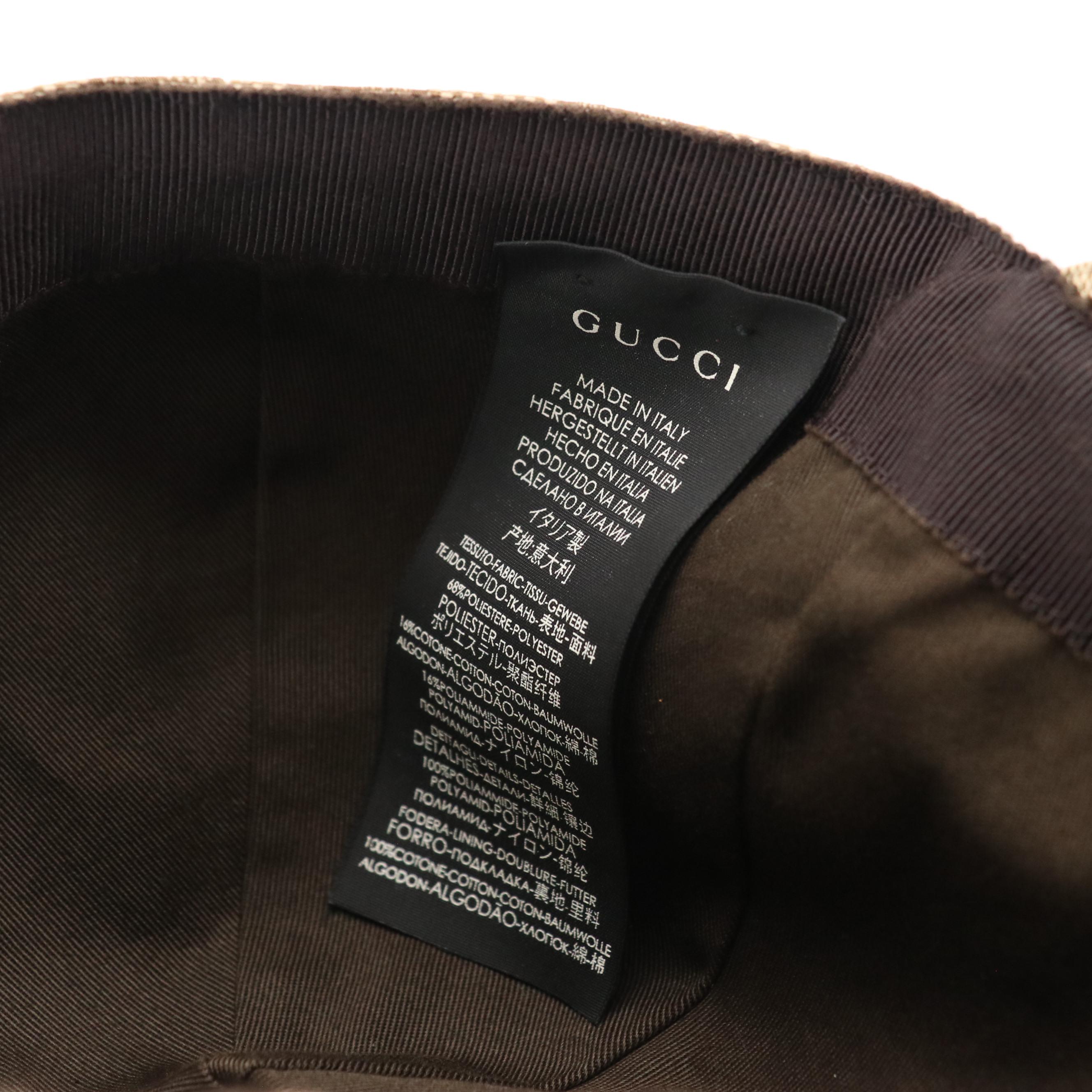 Gucci Web Striped GG Canvas Baseball Cap in Box