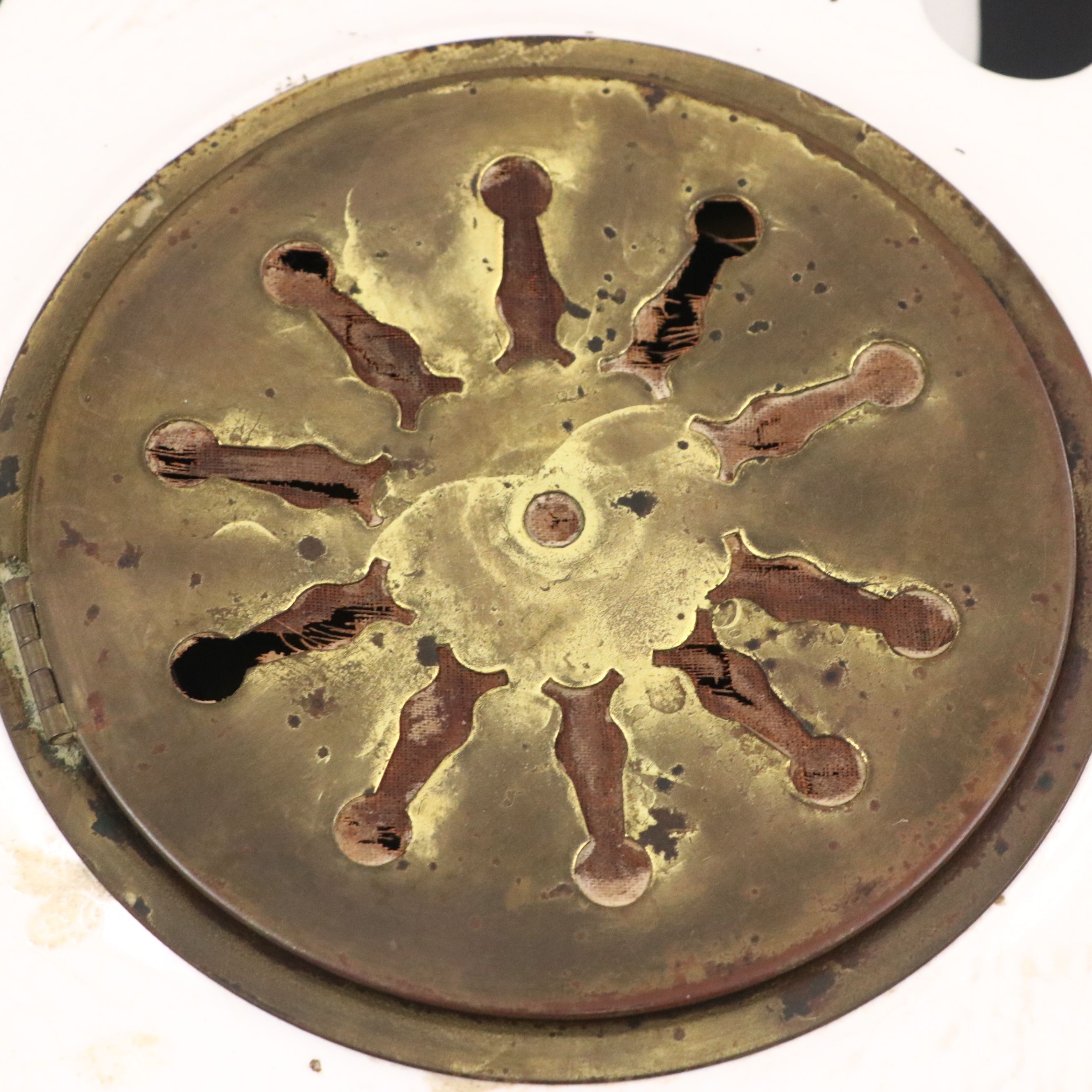 Waterbury Floral Porcelain Parlor Mantel Clock, Late 19th/ Early 20th Century