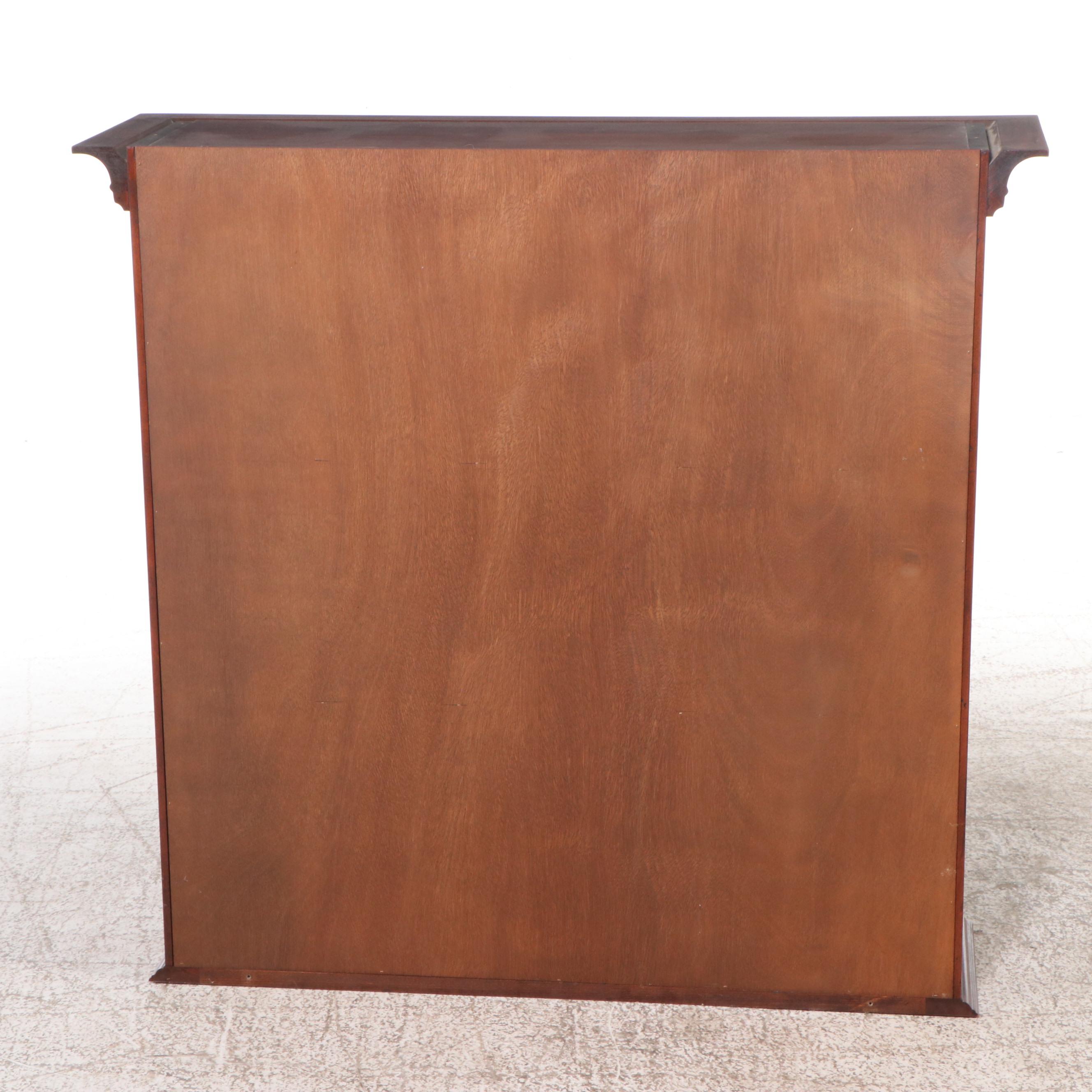 Henke-Harris Chippendale Style Black Cherry Secretary Desk with Hutch