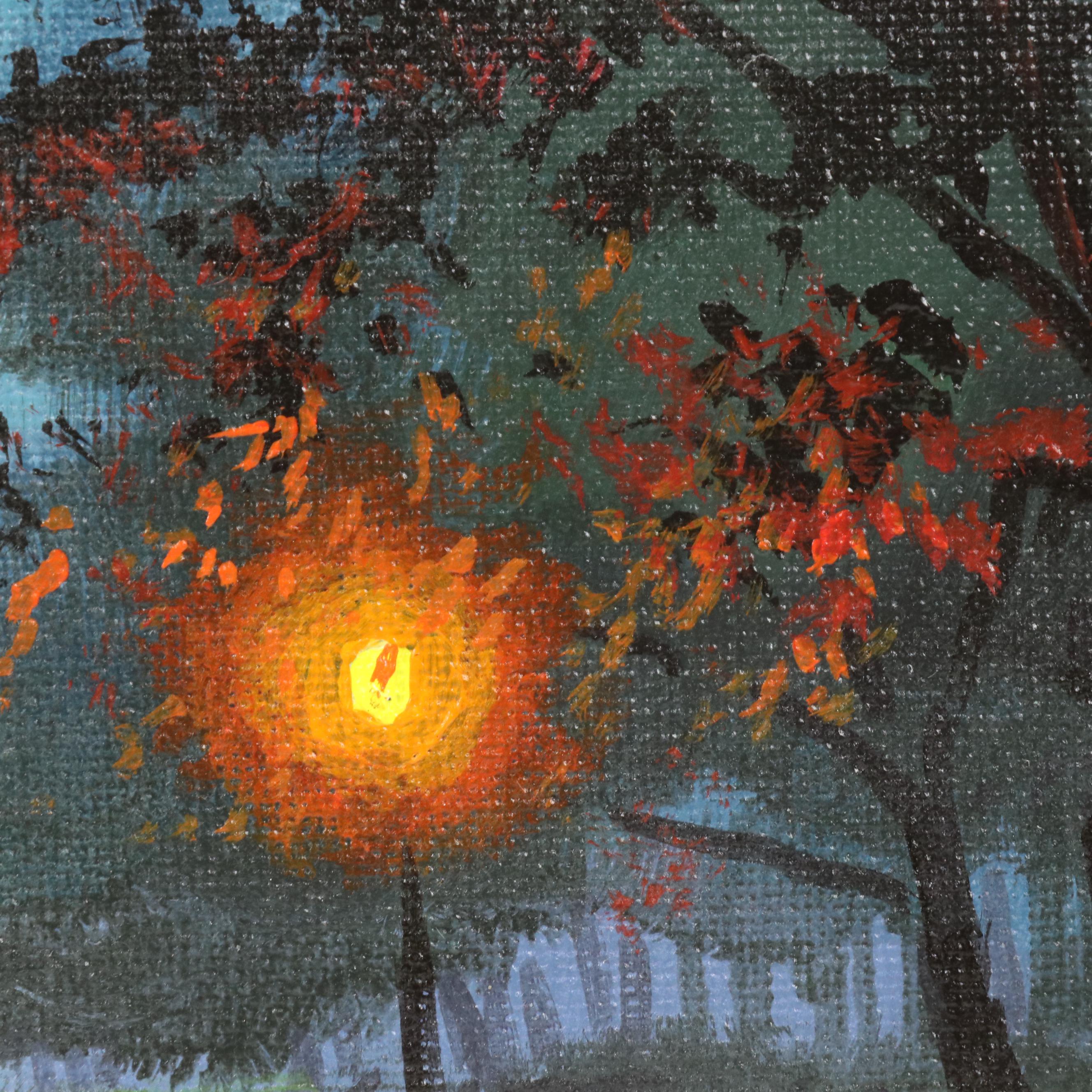 Doug "Bumo" Johnpeer Sunset Landscape Oil Painting, 2025