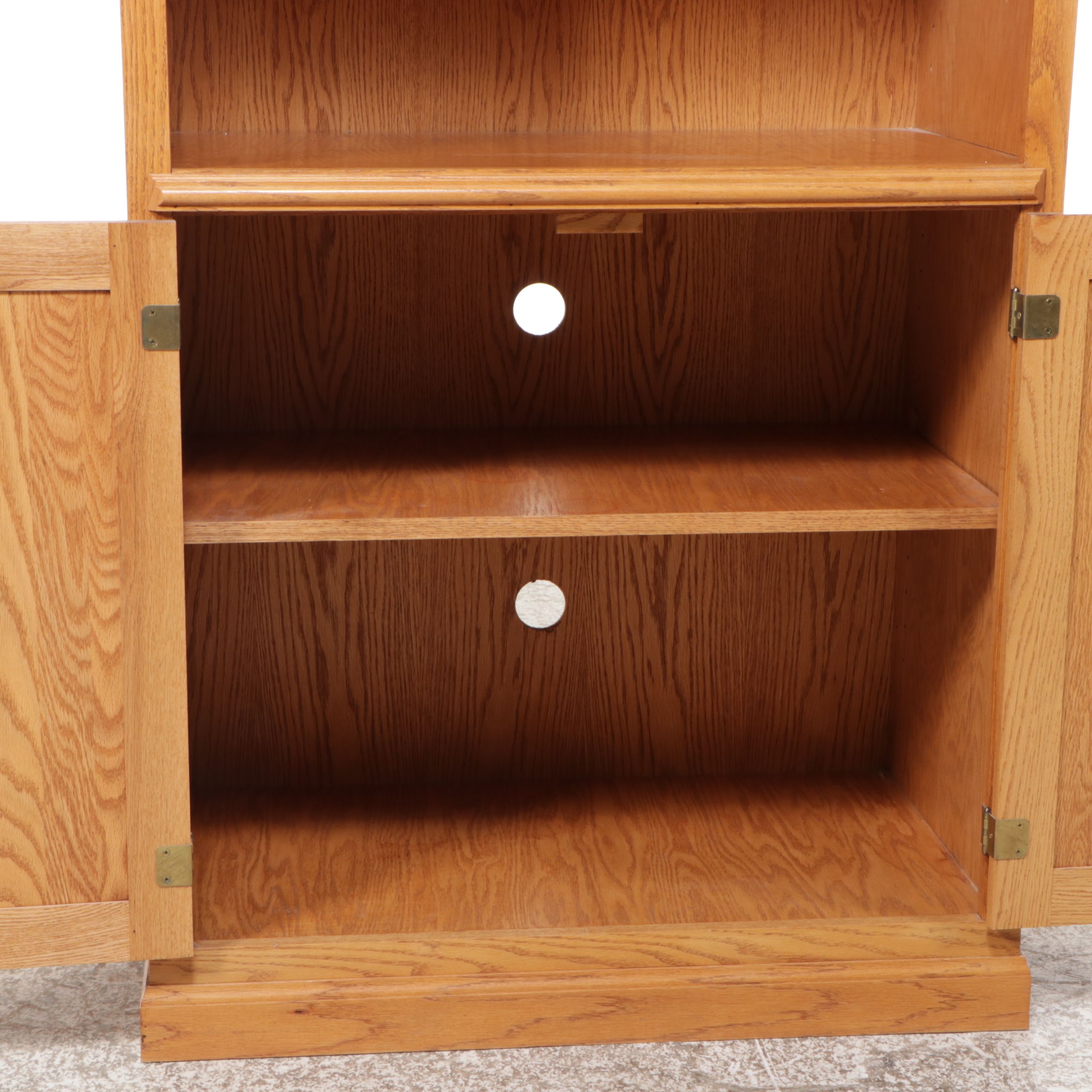 Oak Cabinet Bookcase, Late 20th to 21st Century