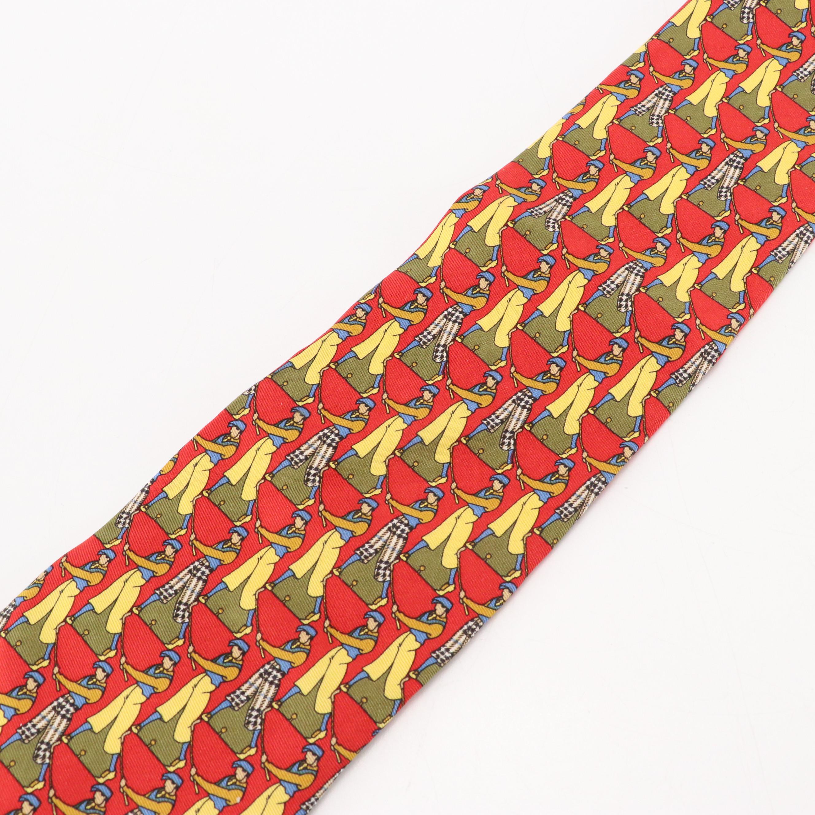 Burberrys Golfer Print Tall Necktie in Silk Twill