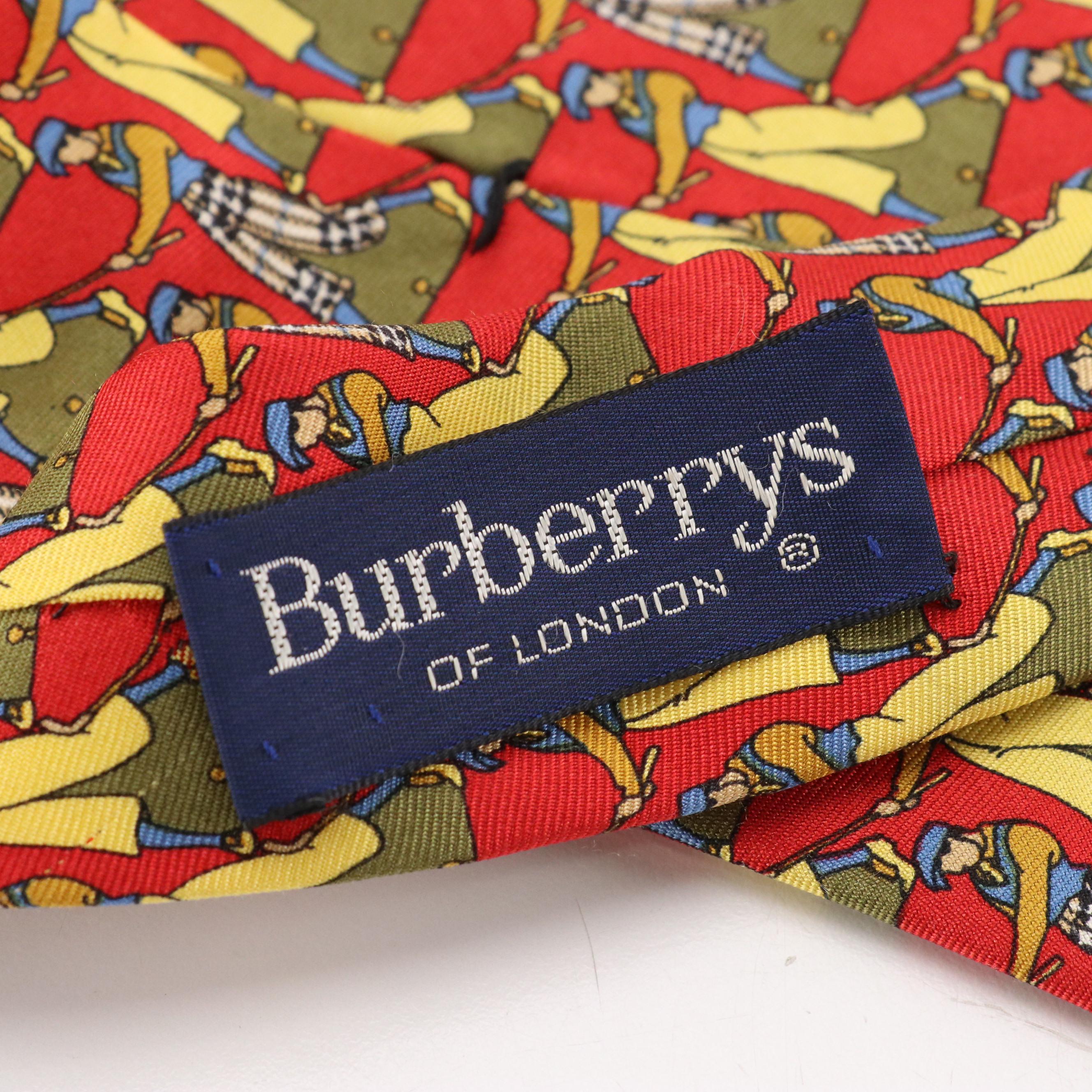Burberrys Golfer Print Tall Necktie in Silk Twill