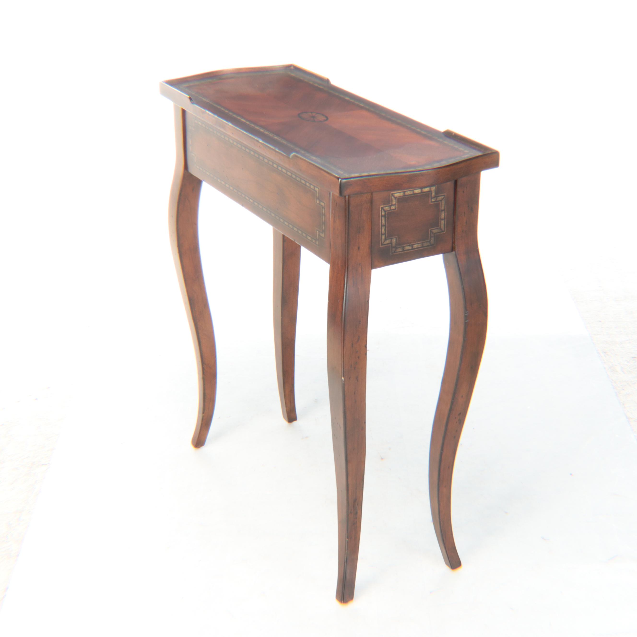 Queen Anne Style Single Drawer Wooden Accent Table