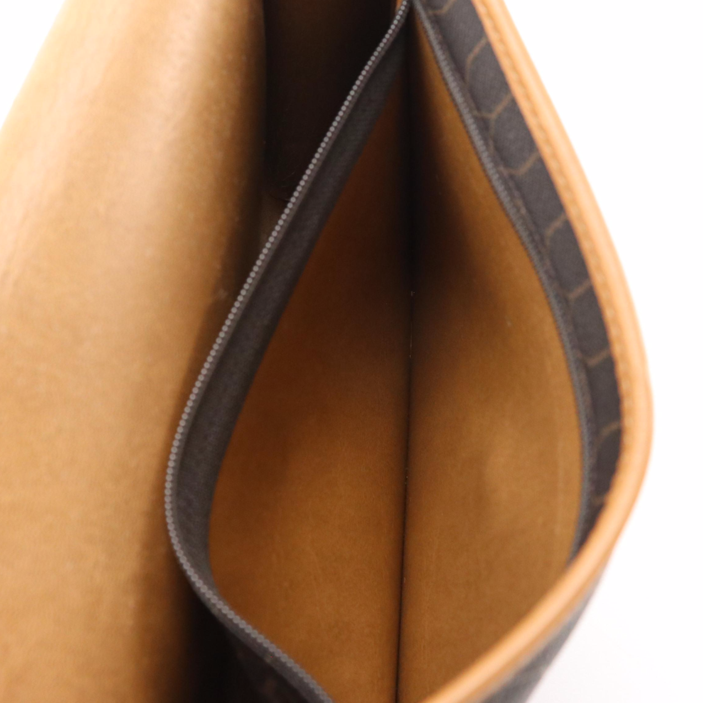 Christian Dior Front Flap Crossbody Bag in Honeycomb Canvas and Leather