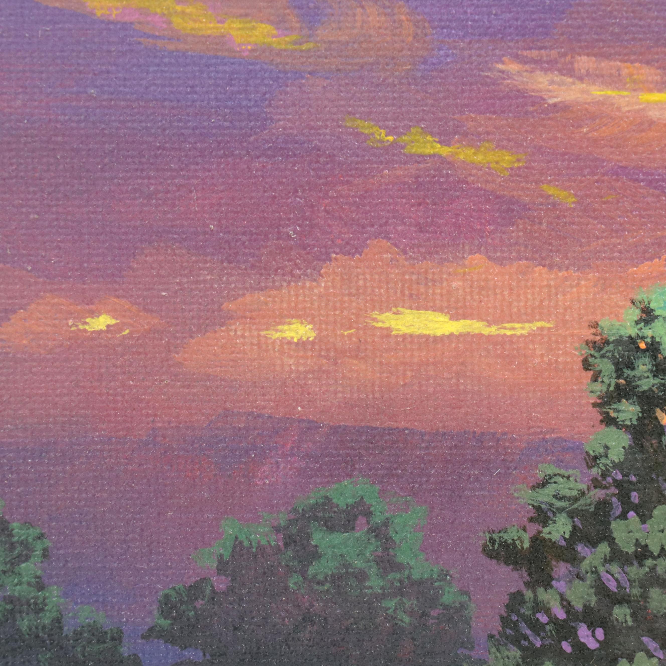 Doug "Bumo" Johnpeer Sunset Landscape Oil Painting, 2025