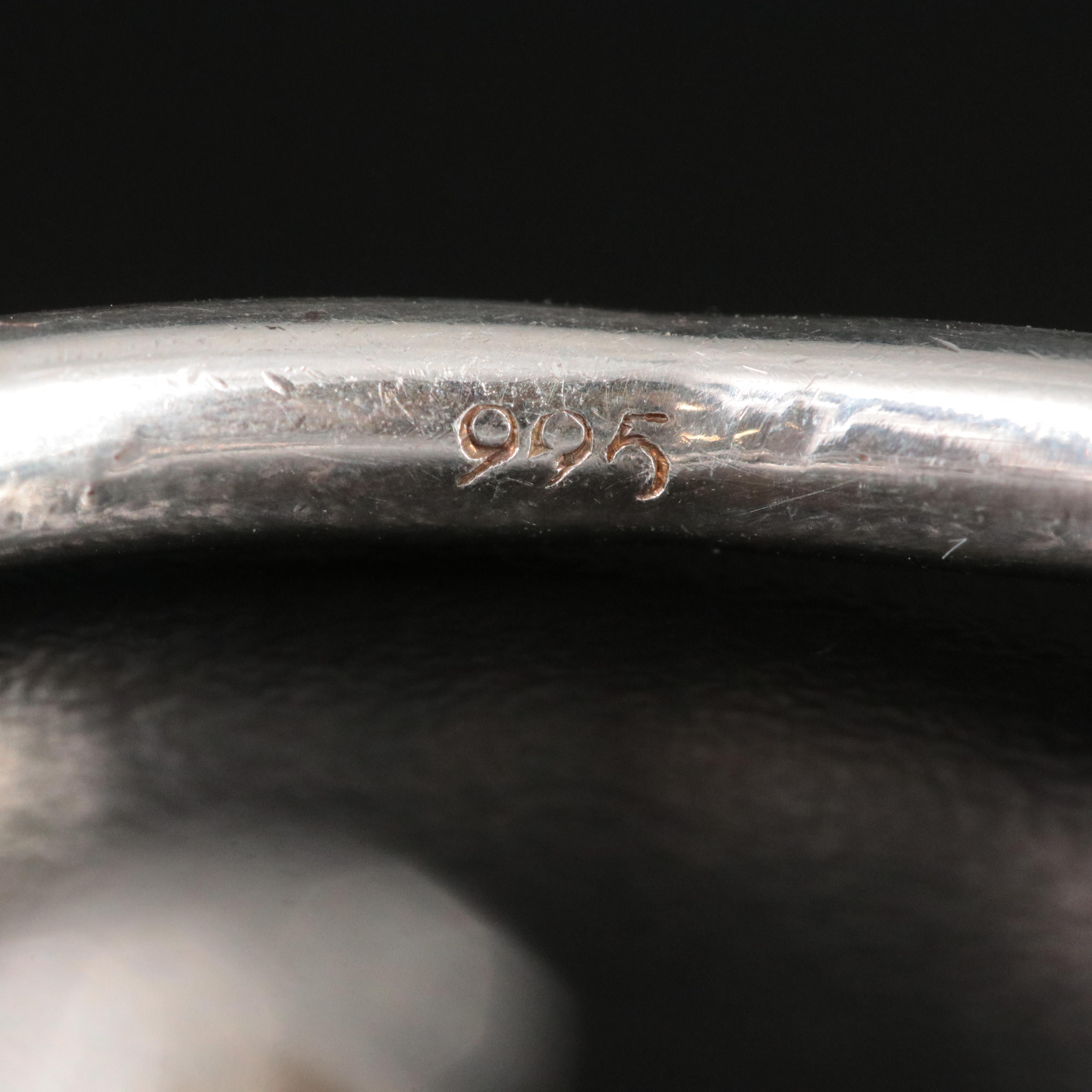 Sterling Bull and Bear Market Key Ring