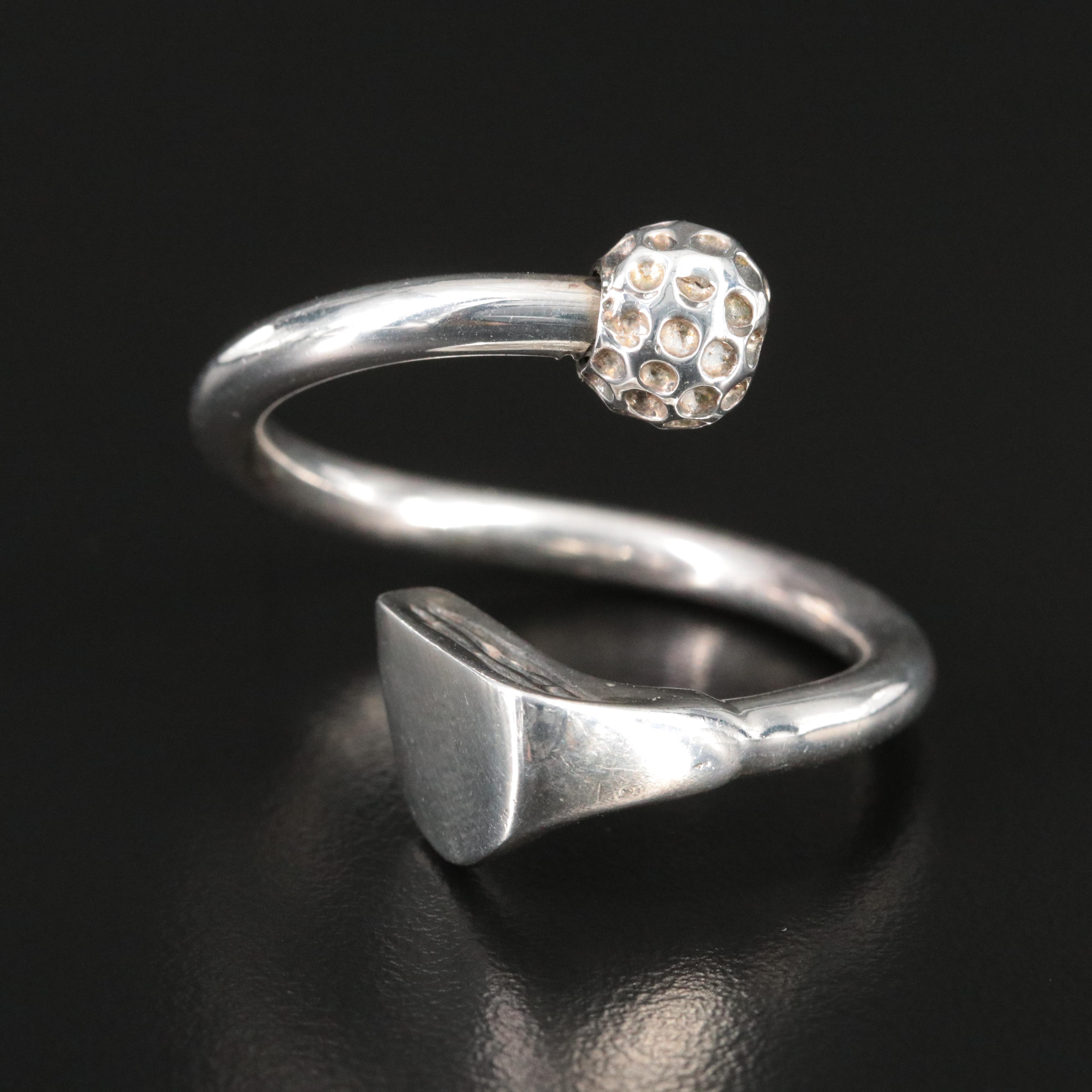 Sterling Golf Club and Ball Key Ring