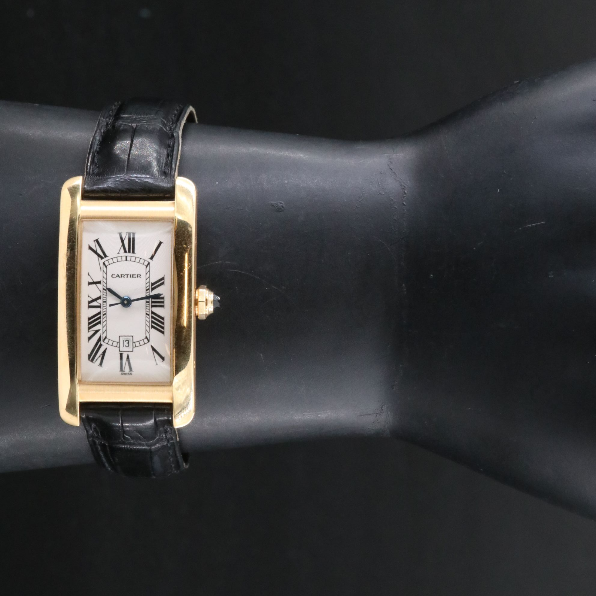 Cartier Tank Americaine 18K Gold Watch