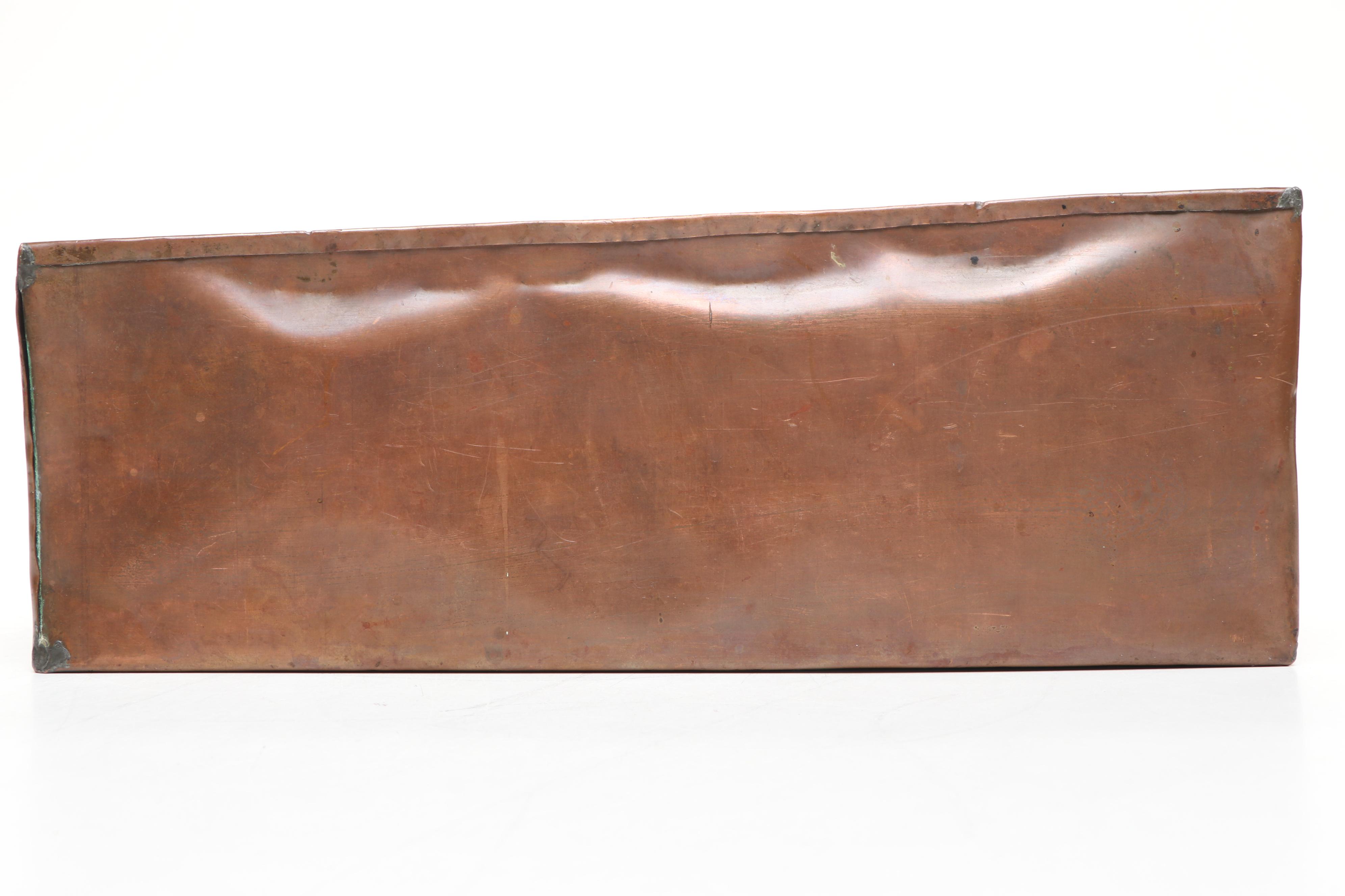 Handmade Copper Box with Sectioned Lid